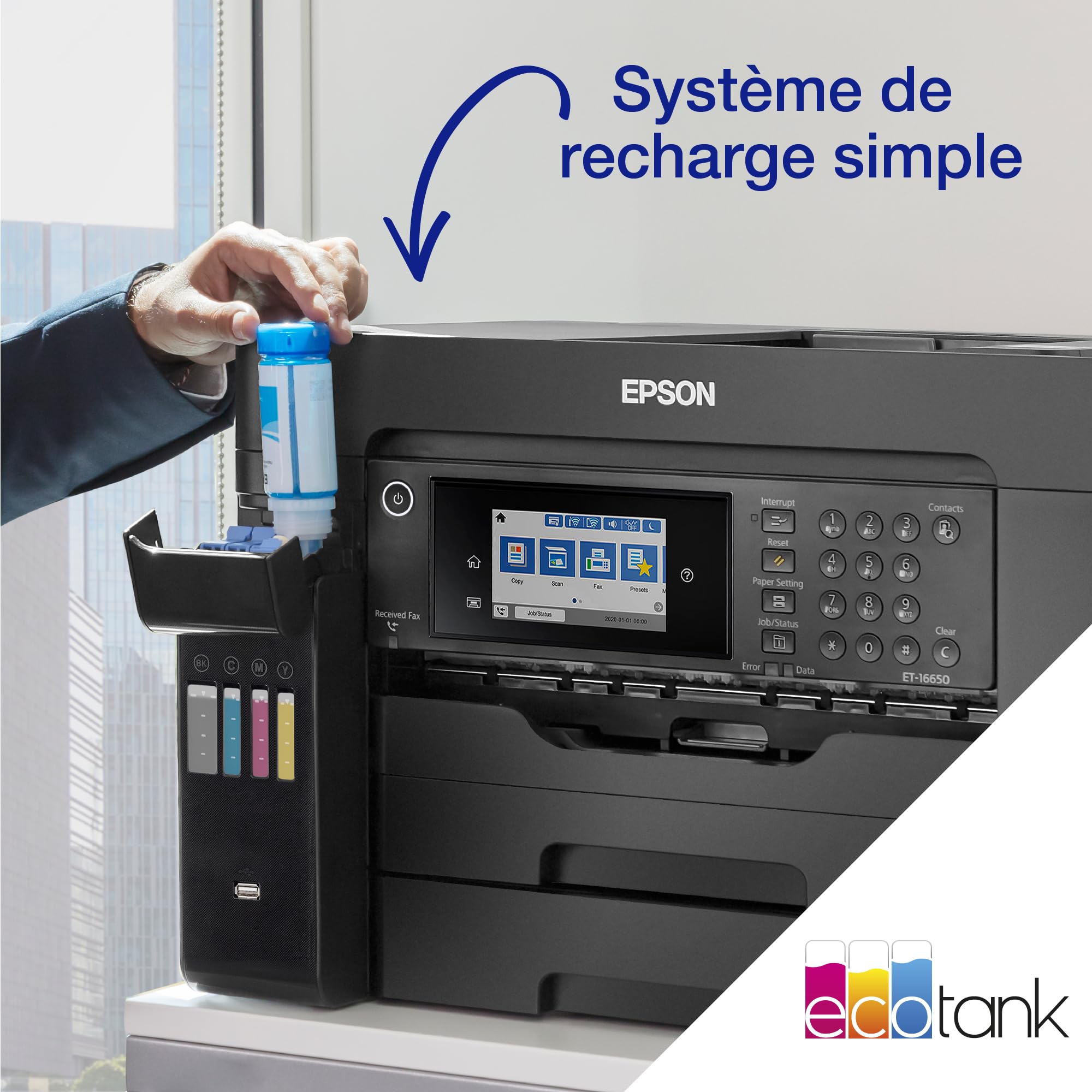 EPSON EcoTank ET-16605 MFP colour inkjet ITS A3 25ppm Print 550sheets USB LAN Wi-Fi Black