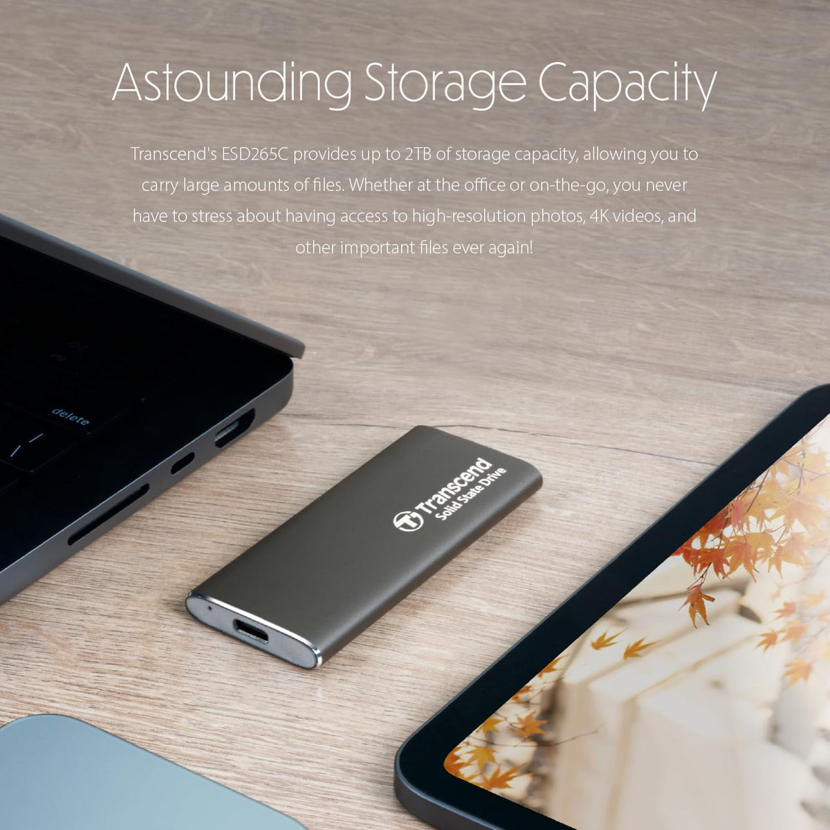 TRANSCEND ESD265C 1To External SSD USB 10Gbps Type C