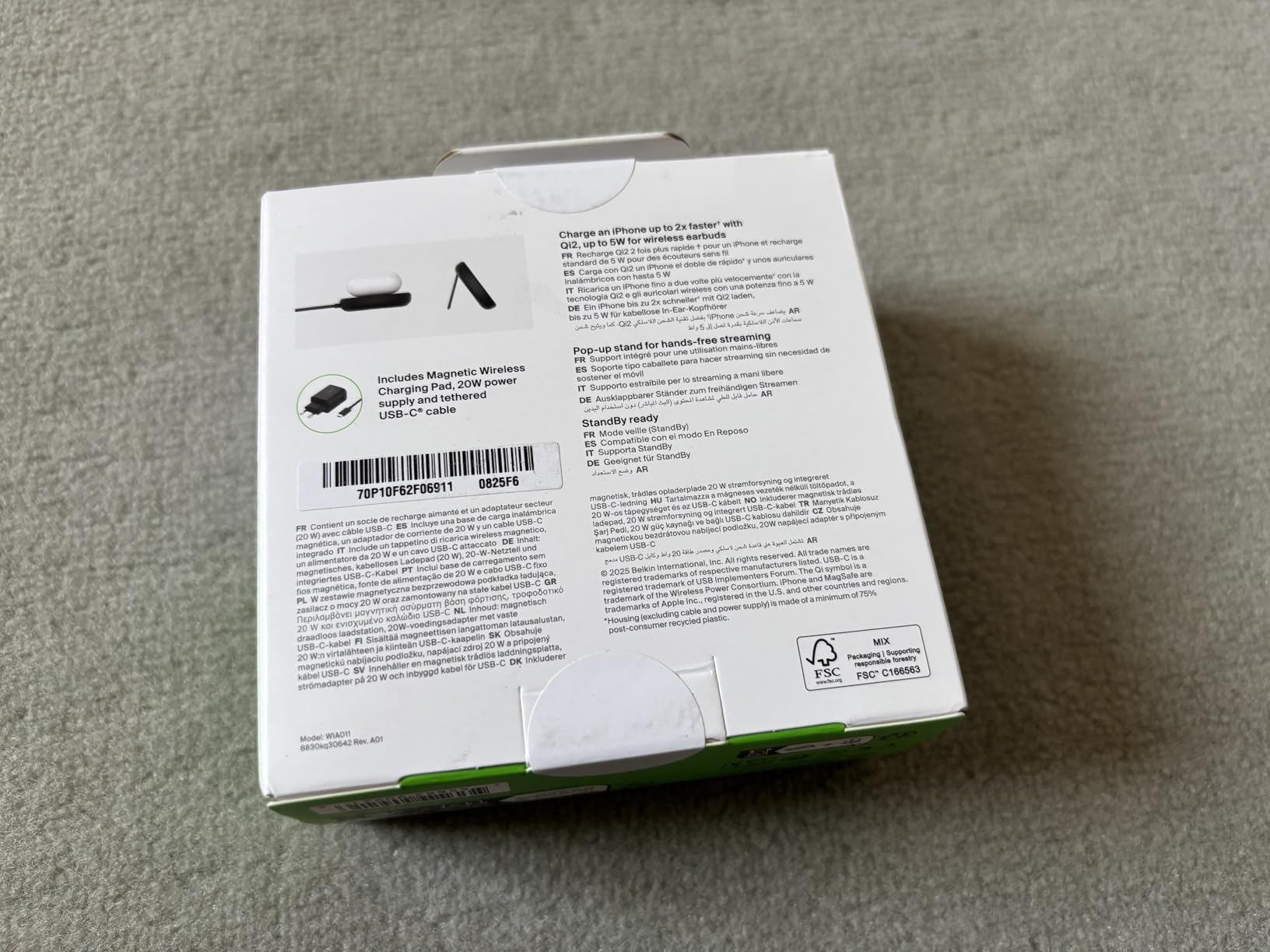 BELKIN BOOST CHARGE Qi2 15w Magnetic Pad Black