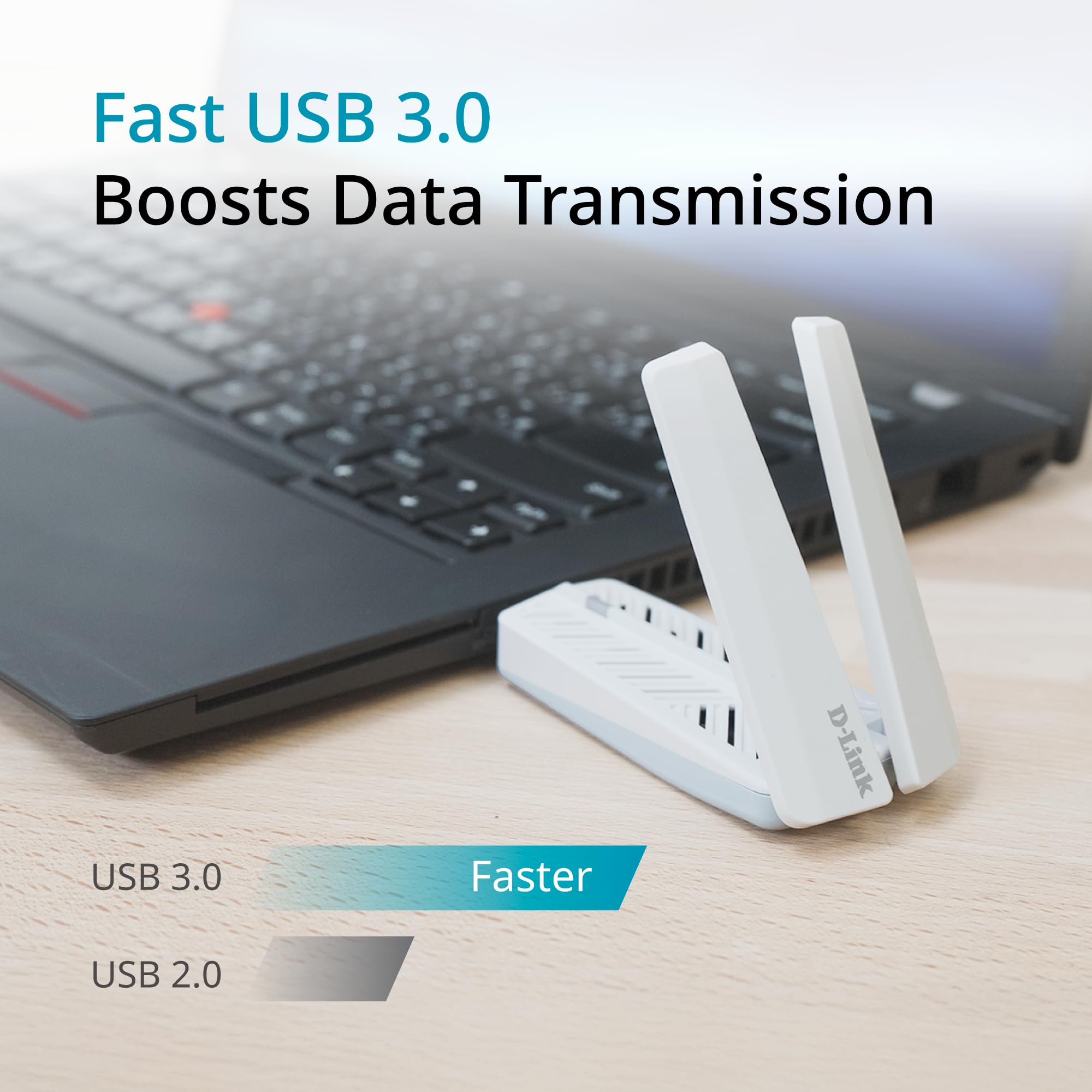 D-LINK Adaptateur USB Wi-Fi 7 BE6500 - WPA3 - Antennes pliables + socle USB3.0