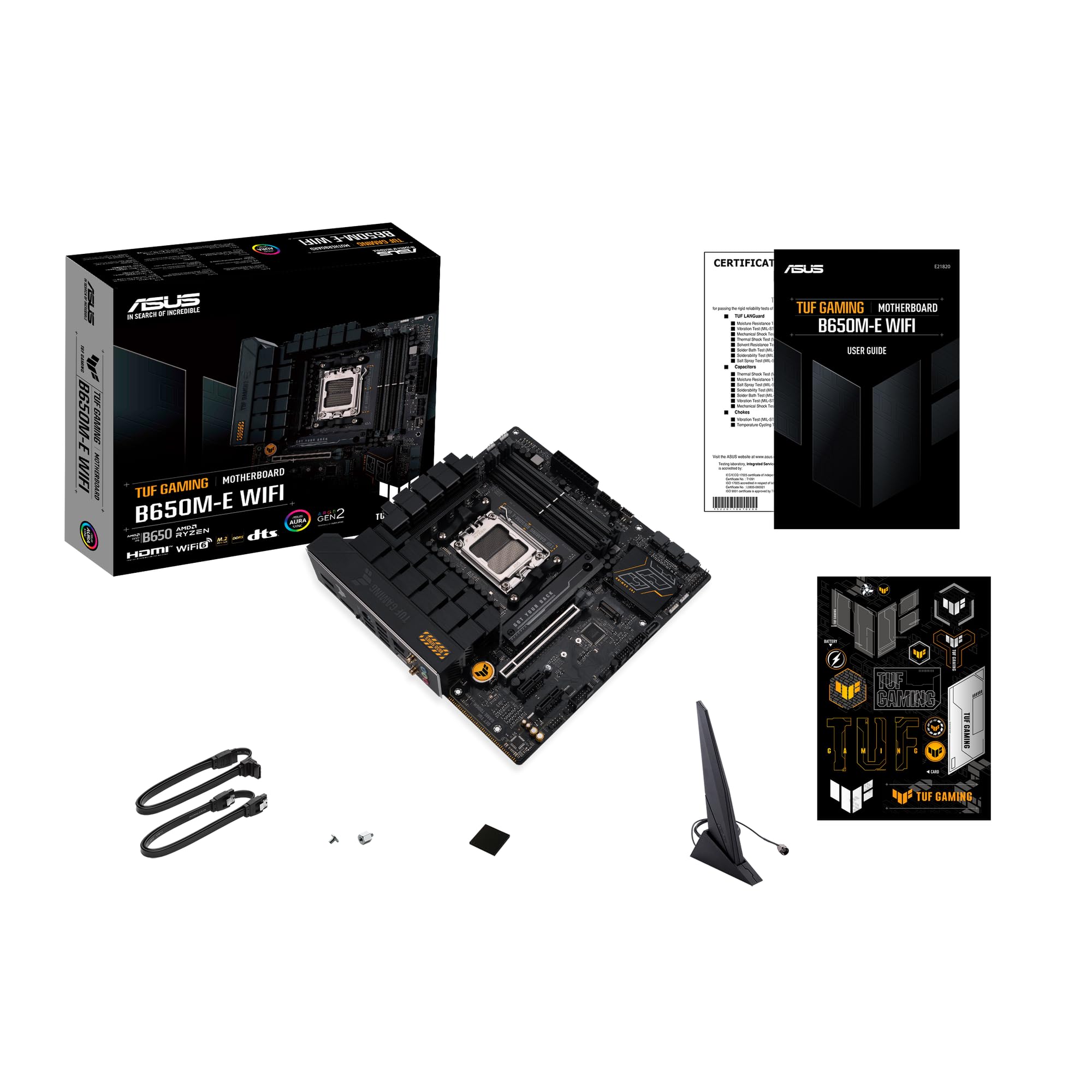 ASUS TUF GAMING B650M-E WIFI AM5 4xDDR5 mATX MB 4xSATA 2xM.2