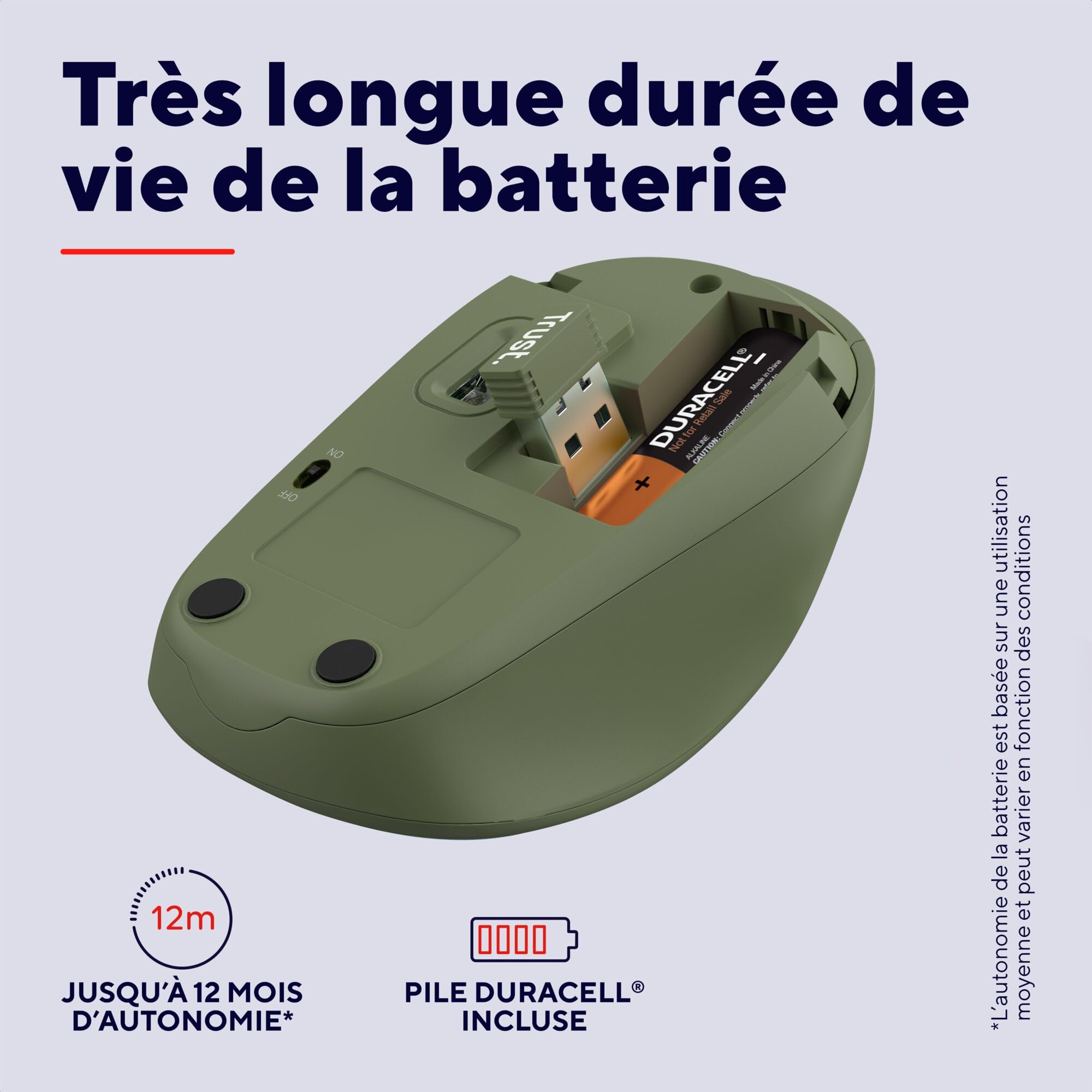TRUST Souris sans fil compacte YVI+ ECO - Green