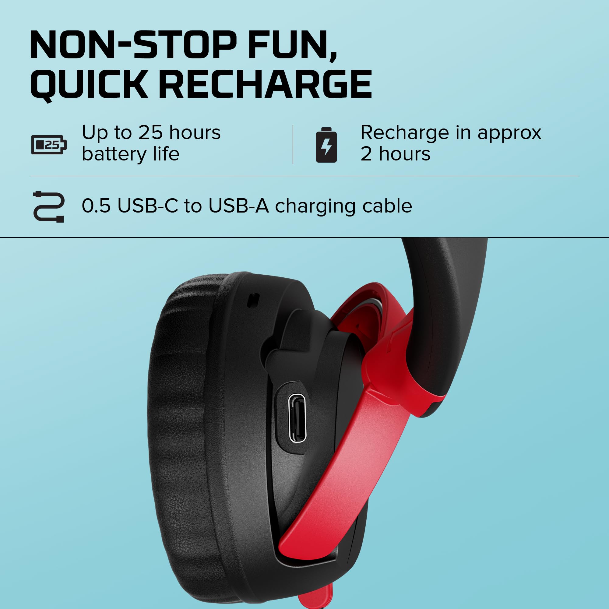 Casque sans fil HyperX Cloud Mini avec microphone, noir-rouge