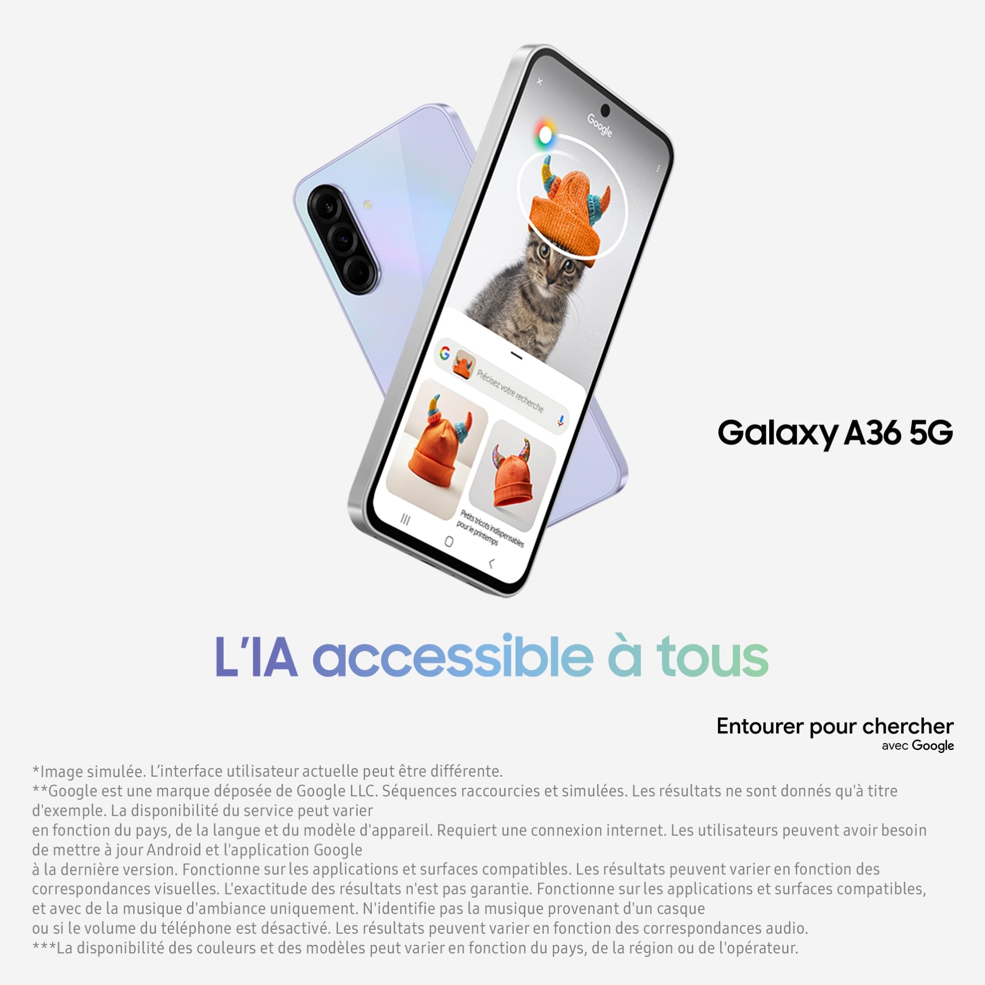 Samsung A366 Galaxy A36 (Double Sim - 6.7" - 256 Go - 8 Go RAM) Lavande