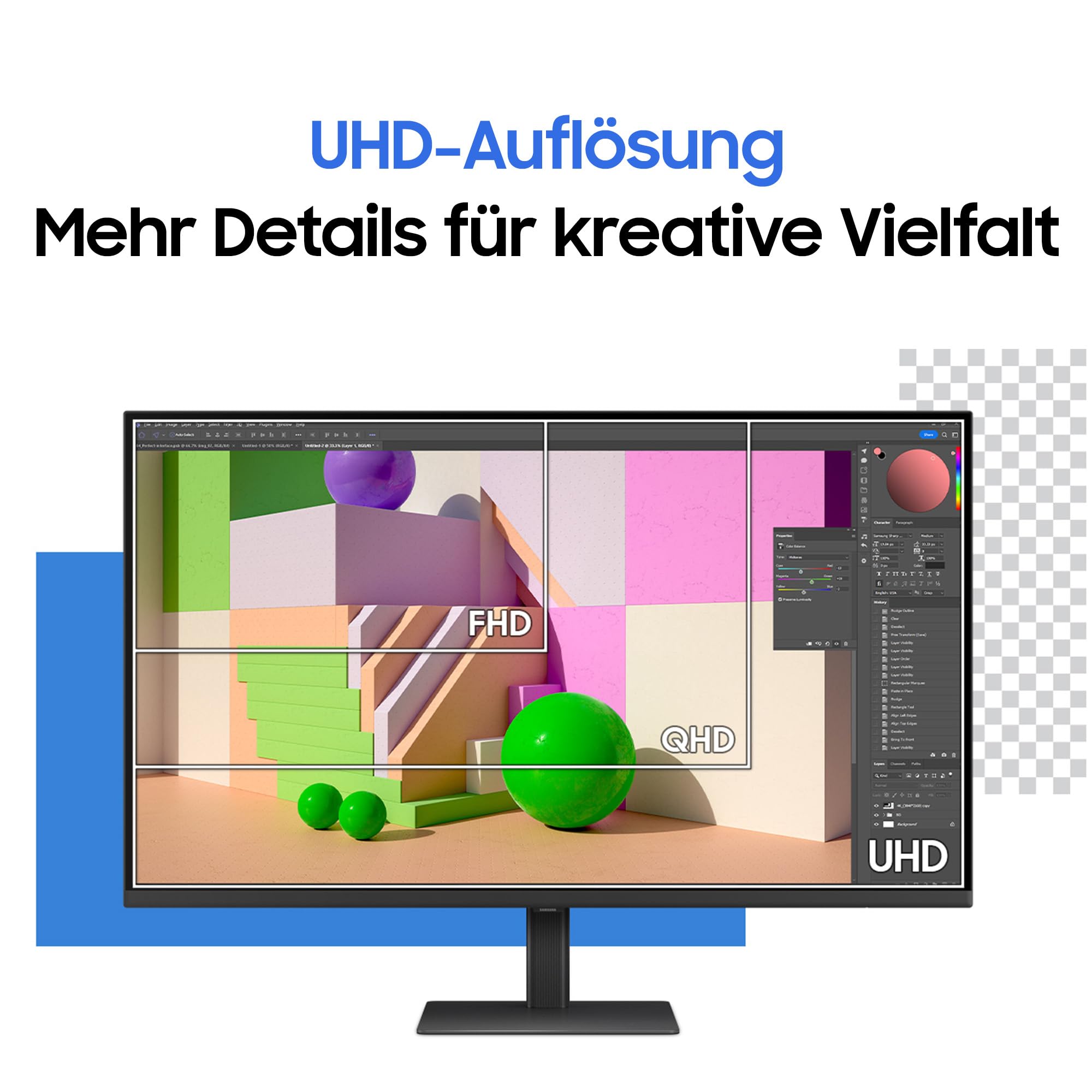 SAMSUNG ViewFinity S8 S37D804UAU - Ecran 37"- 4K - 3840 x 2160 UHD @ 60 Hz - VA - 350 cd/m²- HDR10 - 5ms - HDMI, DP, USB-C, LAN, KVM