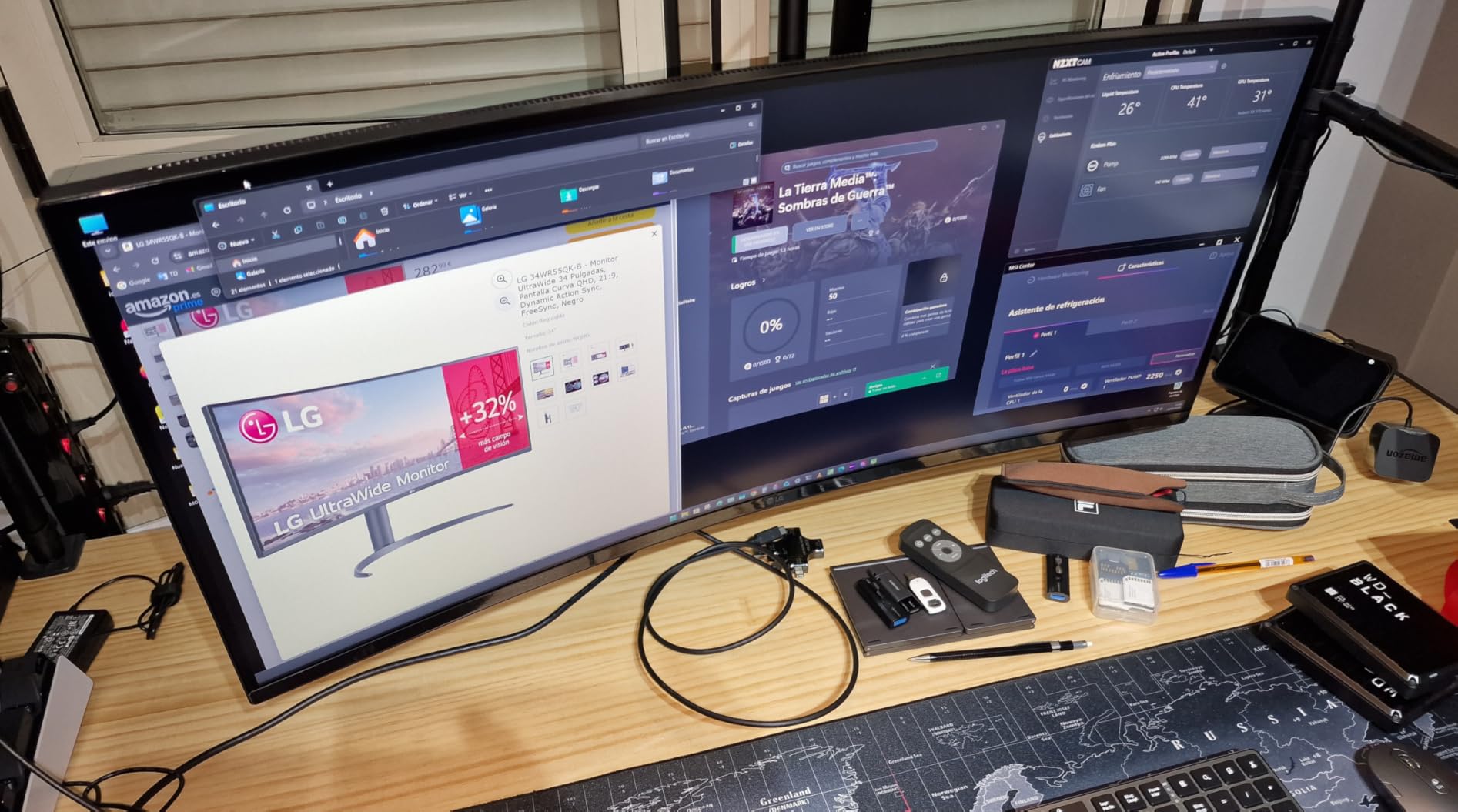 "LG 34WR55QK-B écran plat de PC 86,4 cm (34"") 3440 x 1440 pixels Wide Quad HD Noir"