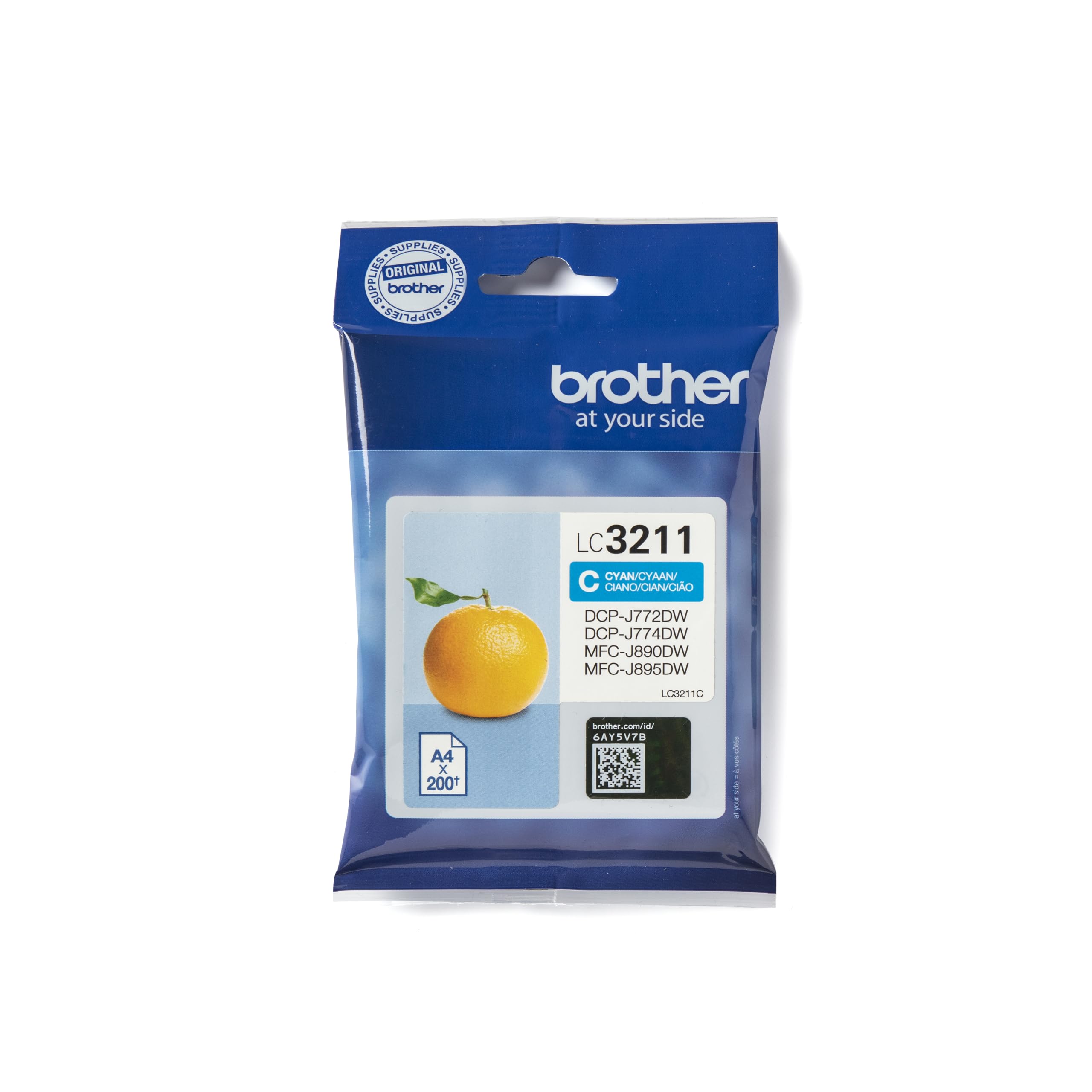 BROTHER LC3211C Cyan ink cartridge with a capacity of 200 pages