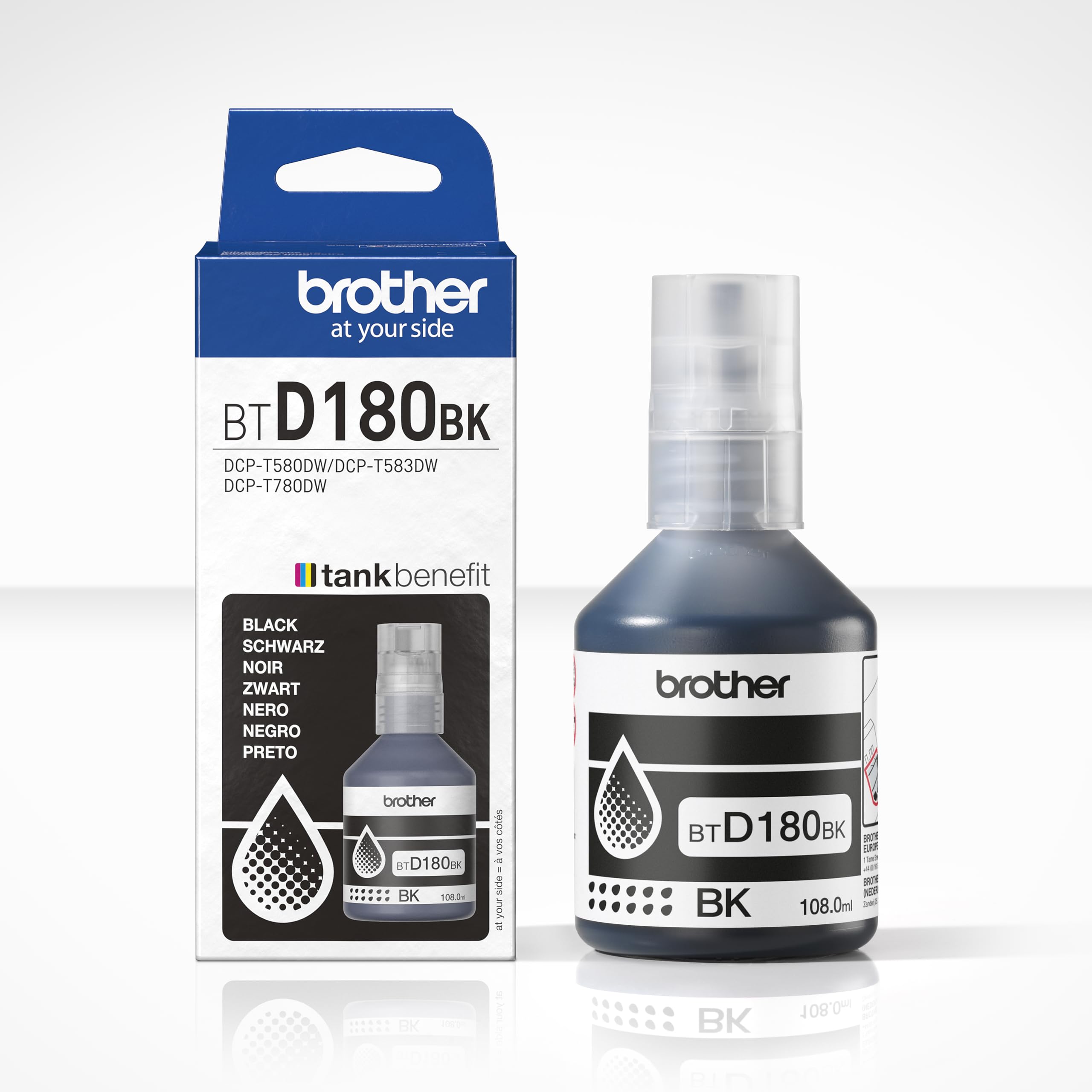 BROTHER Black ink bottle yield up to 7.500 pages