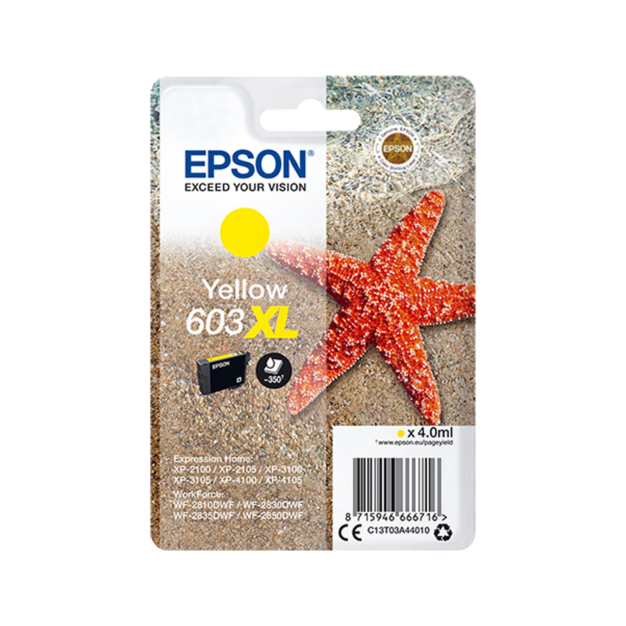 EPSON 1LB Singlepack Yellow 603XL Ink
