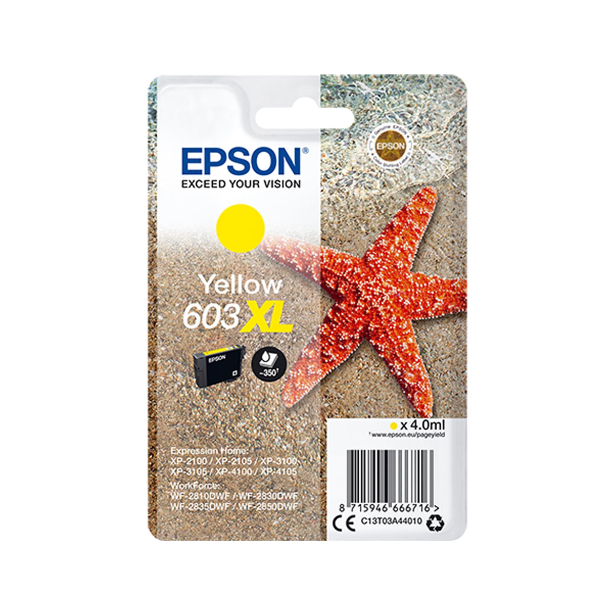 EPSON 1LB Singlepack Yellow 603XL Ink