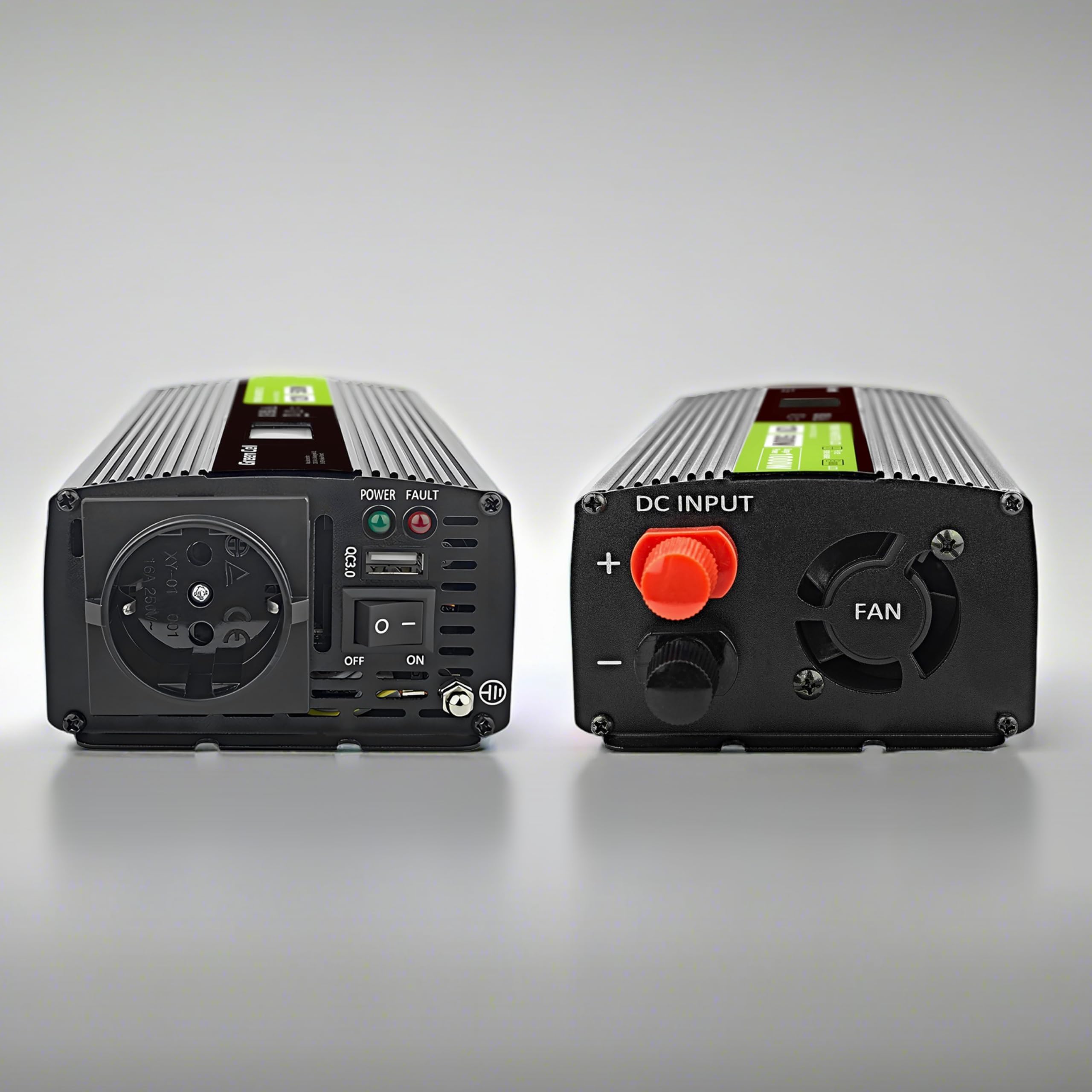 Green Cell Przetwornica napicia PowerInverter LCD 12 V 500W/1000W Przetwornica samochodowa z wywietlaczem - czysty sinus adaptateur de puissance & onduleur Auto