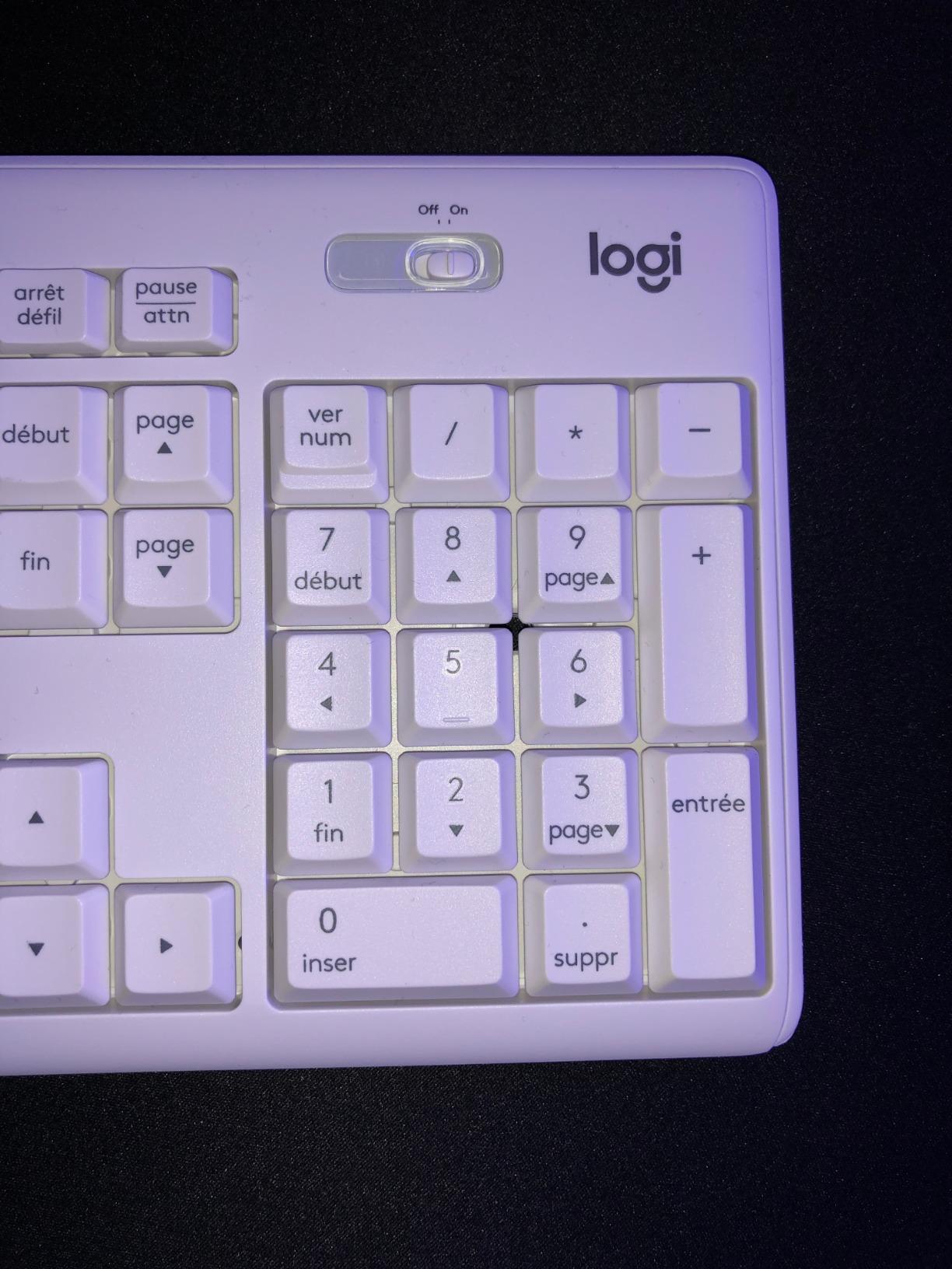 LOGITECH MK295 Silent Wireless Combo - OFF WHITE - FRA - CENTRAL