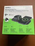 BELKIN BOOST CHARGE PRO 2in1 Folding Travel Wireless Charging Pad with Qi2 Magnetic 15w