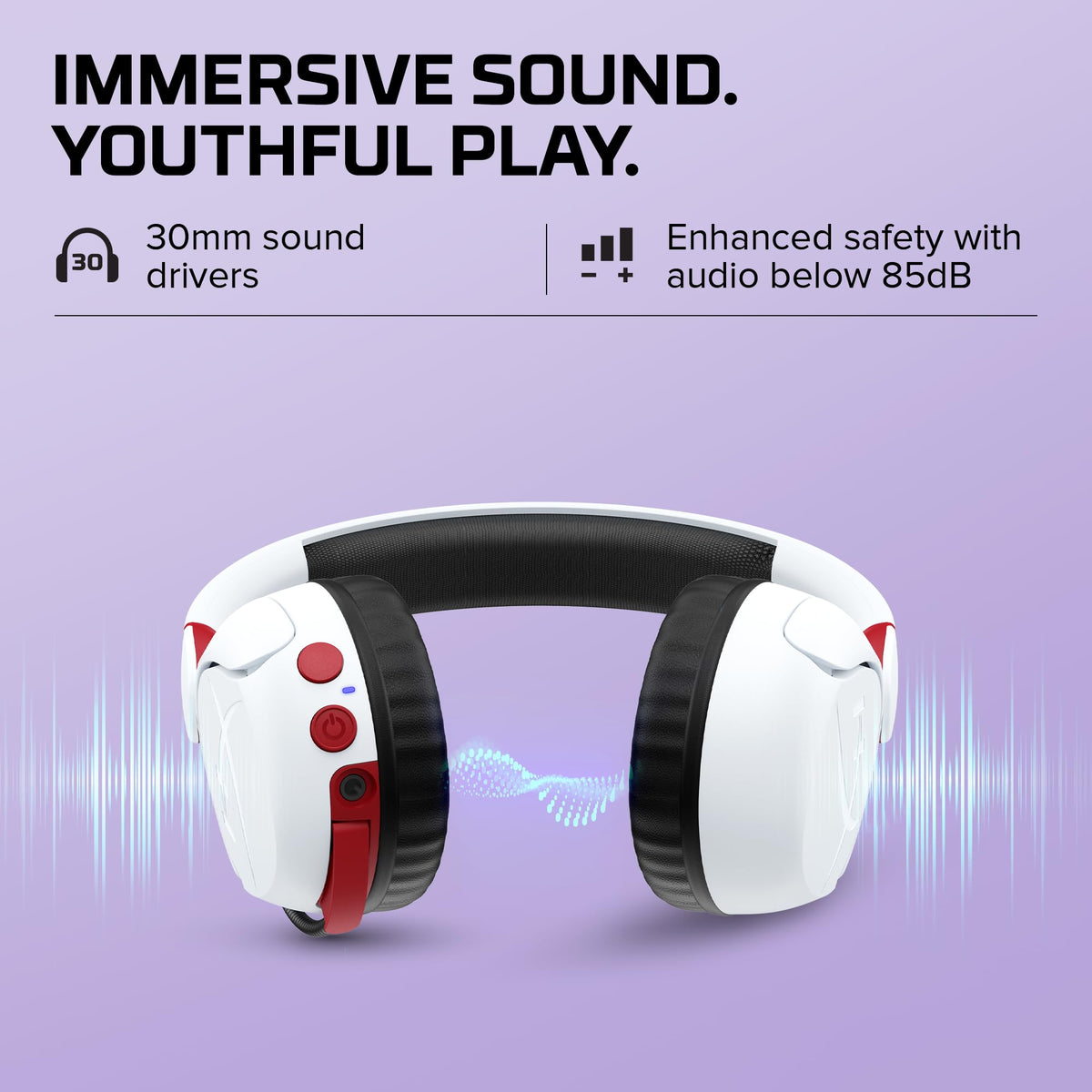 Casque sans fil HyperX Cloud Mini avec microphone, blanc