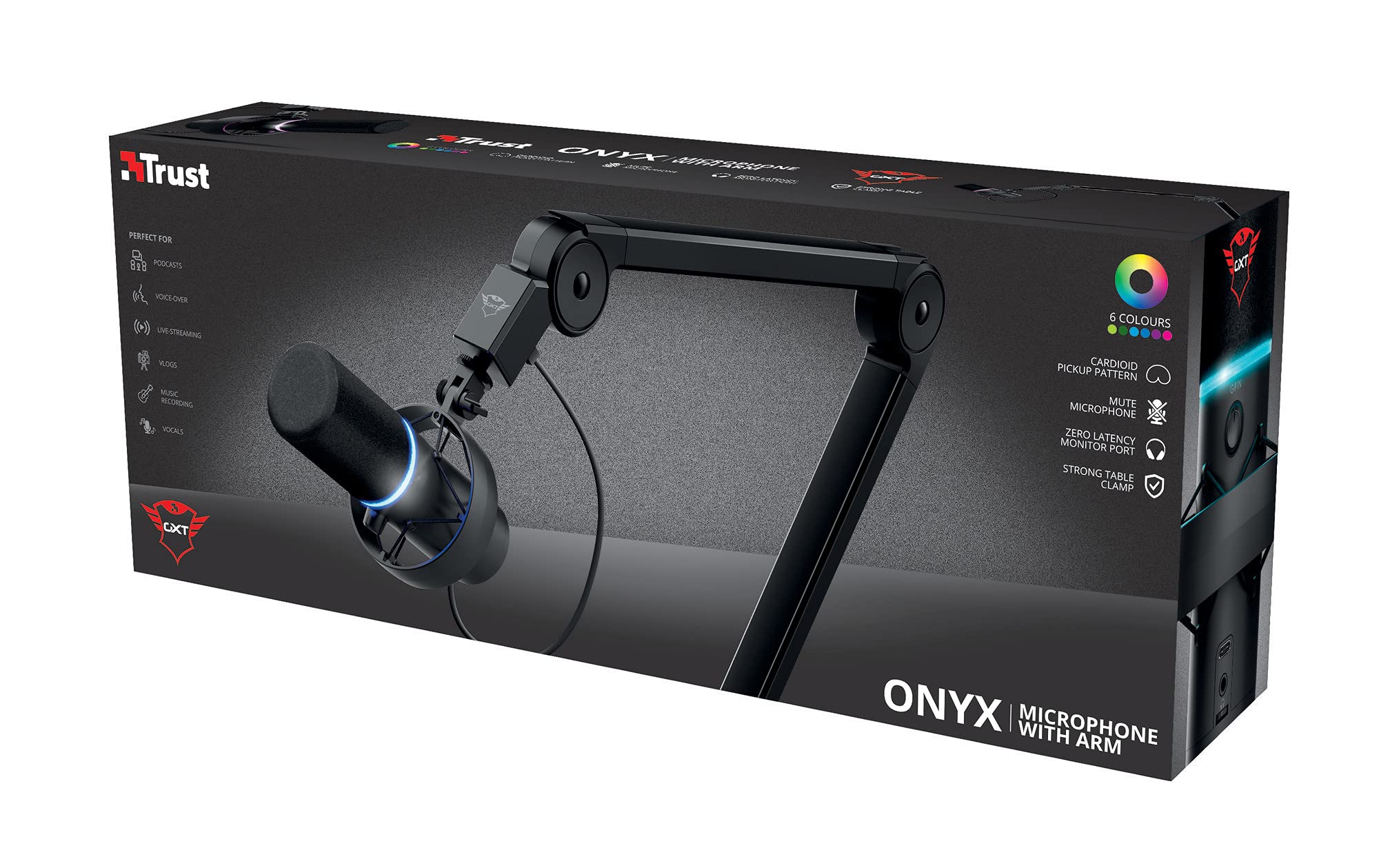 TRUST Microphone Pro ONYX avec bras - GXT255+