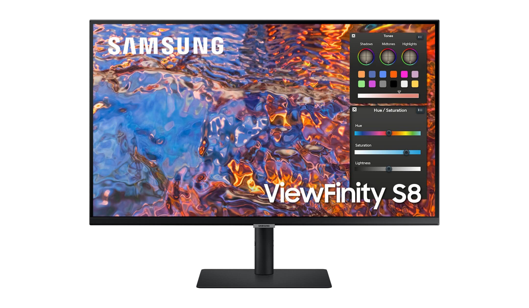 SAMSUNG LS27B800PXPXEN 27p 16:9 3840x2160 IPS 5ms HDR400 HAS/Swivel/Pivot/Tilt HDMI/DP/USB-C 90W/LAN USB3 Hub VESA 100