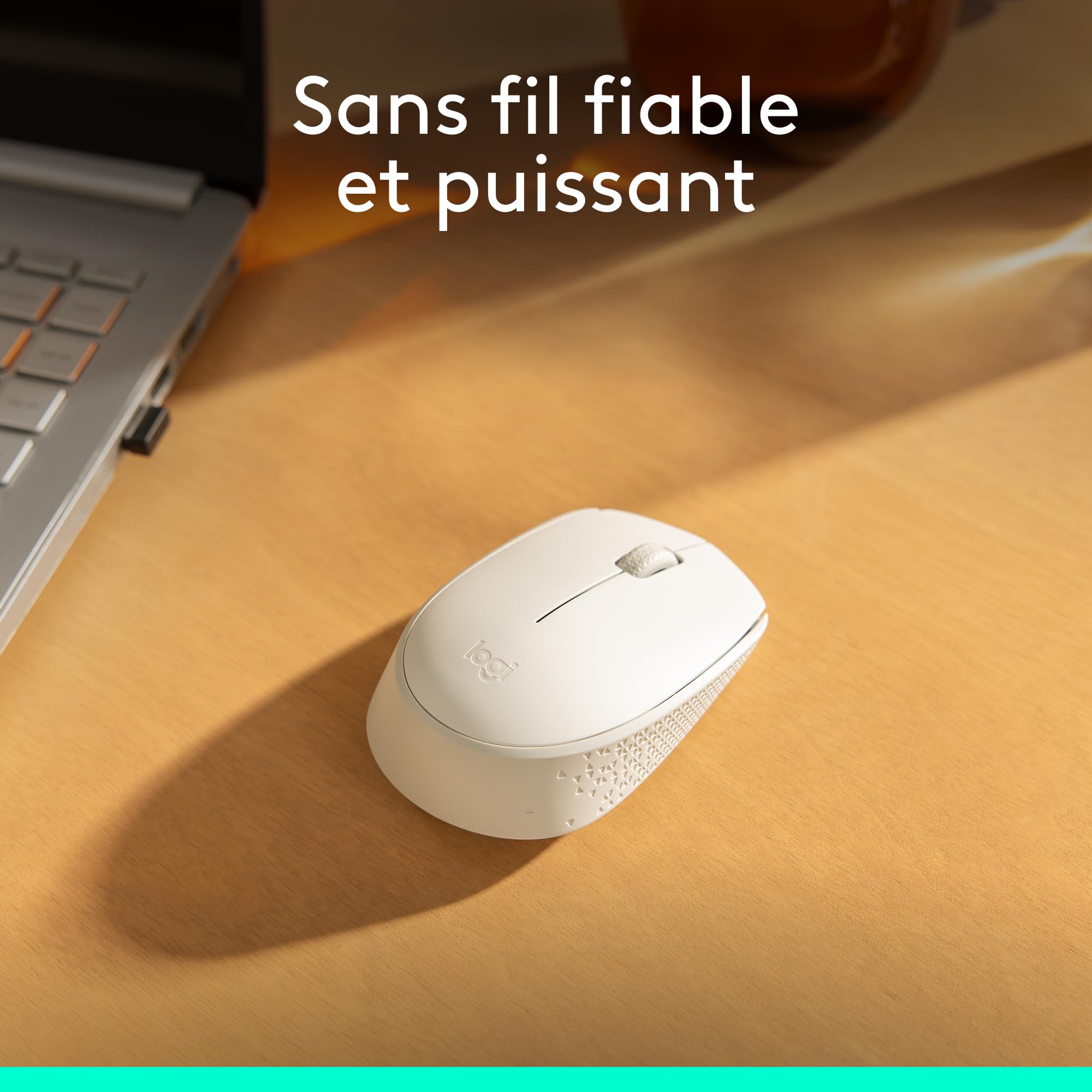 LOGITECH M171 Mouse right and left-handed optical 3 buttons wireless 2.4 GHz USB wireless receiver off-white