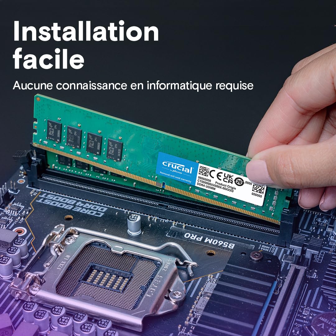 Crucial CT8G4DFRA32A module de mémoire 8 GB 1 x 8 GB DDR4 3200 MHz