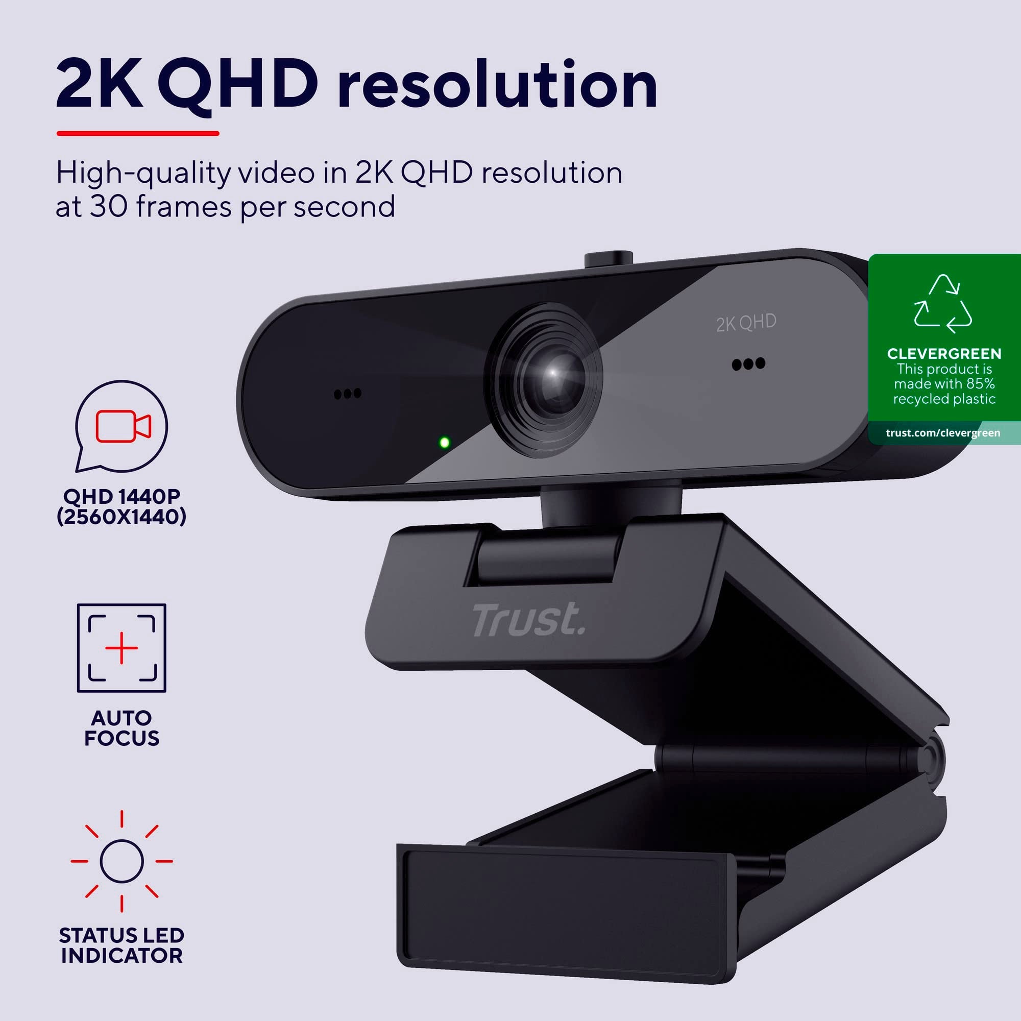 TRUST Webcam TAXON QHD