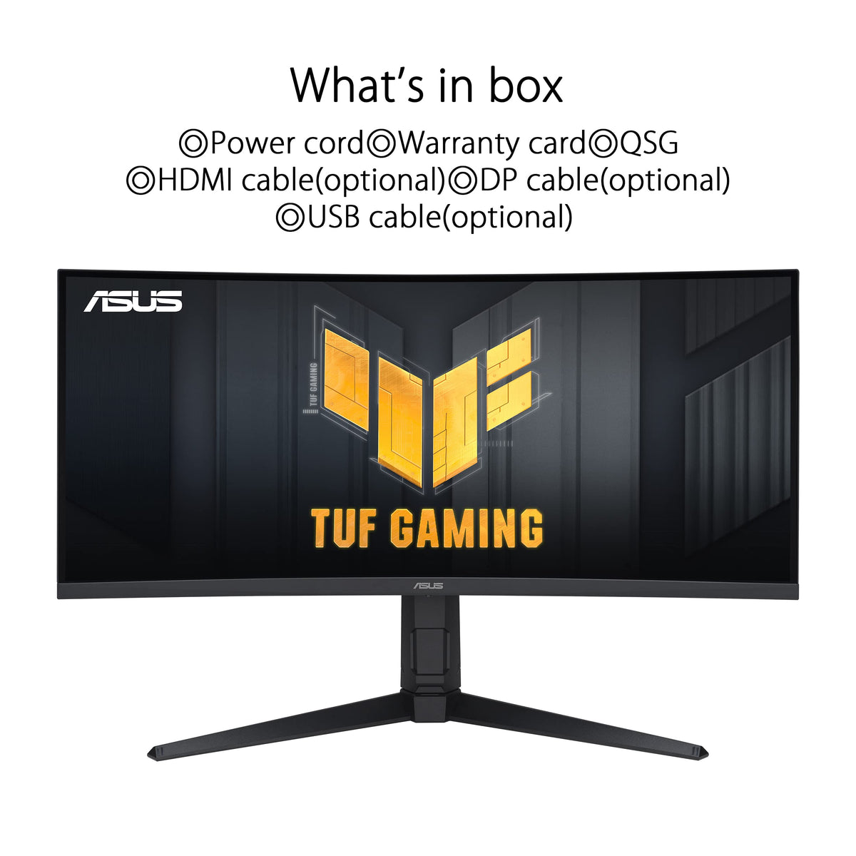ASUS TUF Gaming VG34VQEL1A 34p UWQHD Curved Monitor 100Hz 1ms MPRT FreeSync HDR 10 VA Panel 21:9 3440x1440 DP HDMI USB Ergonomic