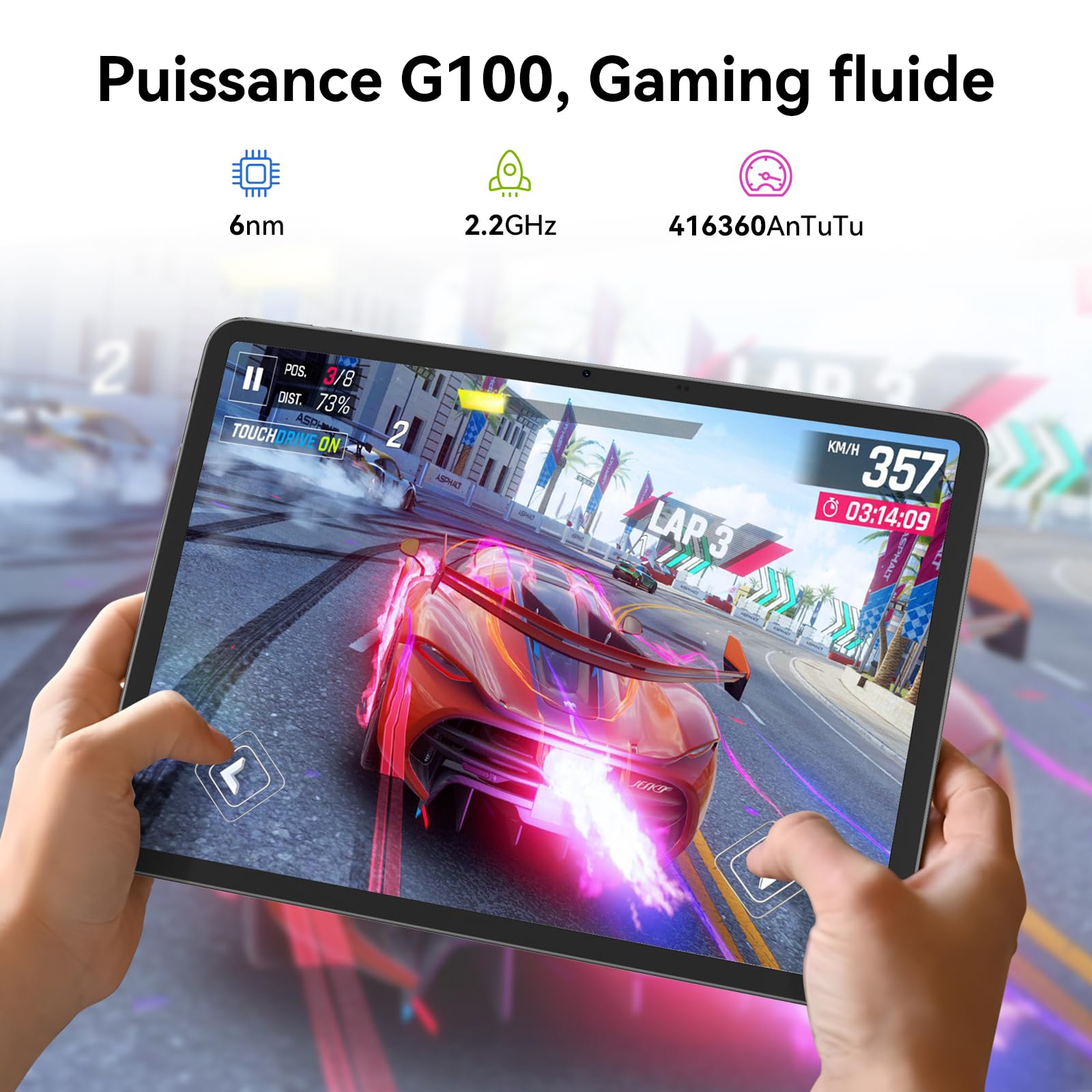 Blackview Link 8 (Tablette Wifi - 12.7'' - 256 Go, 6 Go RAM) Violet