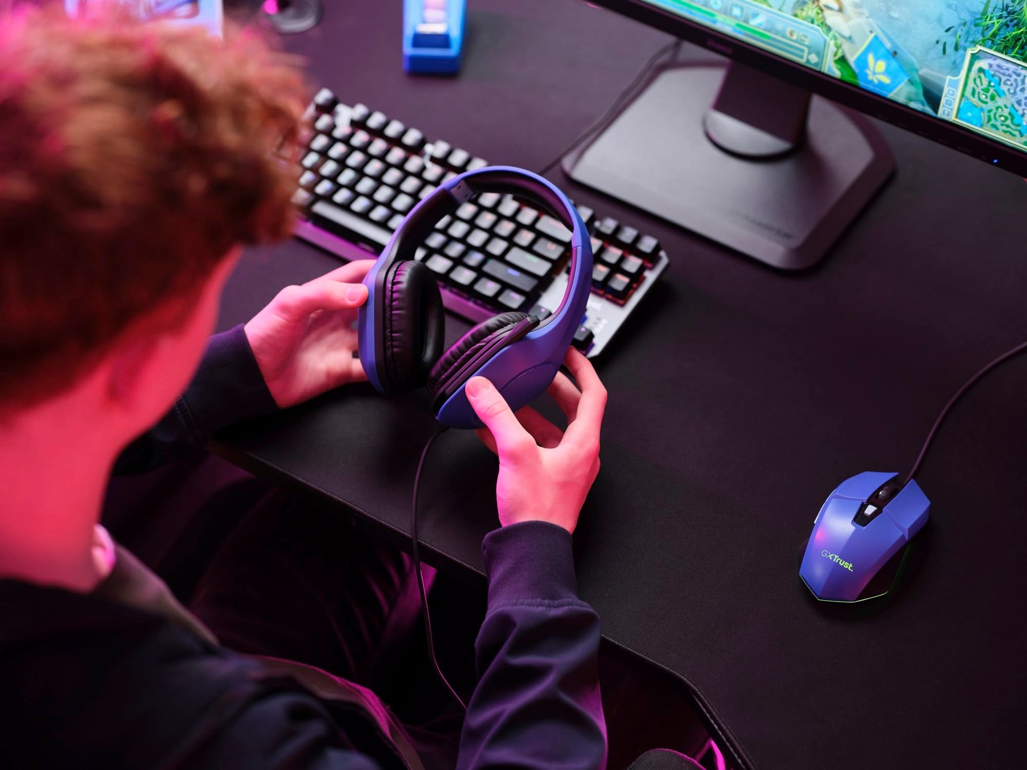 TRUST  Casque gaming ZIROX - Blue