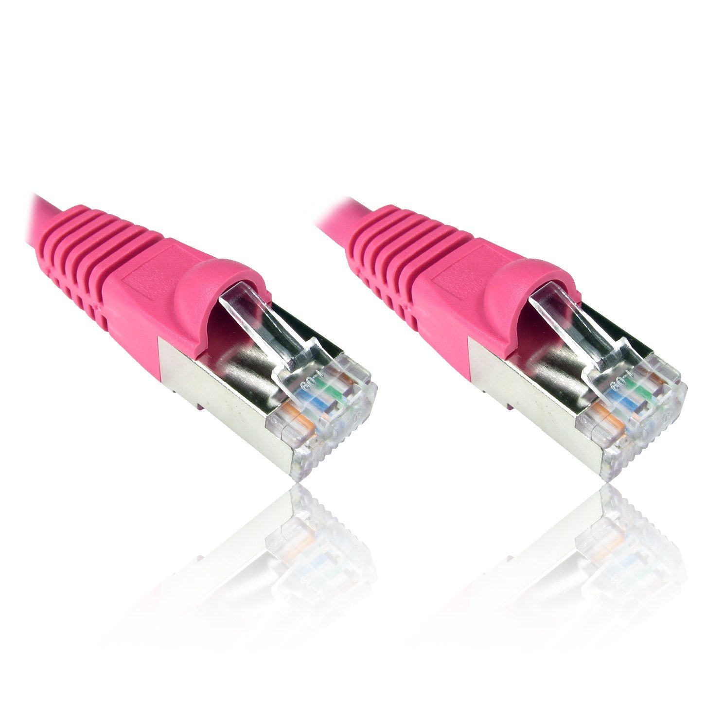 Cordon RJ45 catégorie 6A F/UTP LSOH snagless rose - 3 m