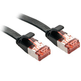 LINDY Cat.6 U/FTP Flat Patch Cable Black 2m