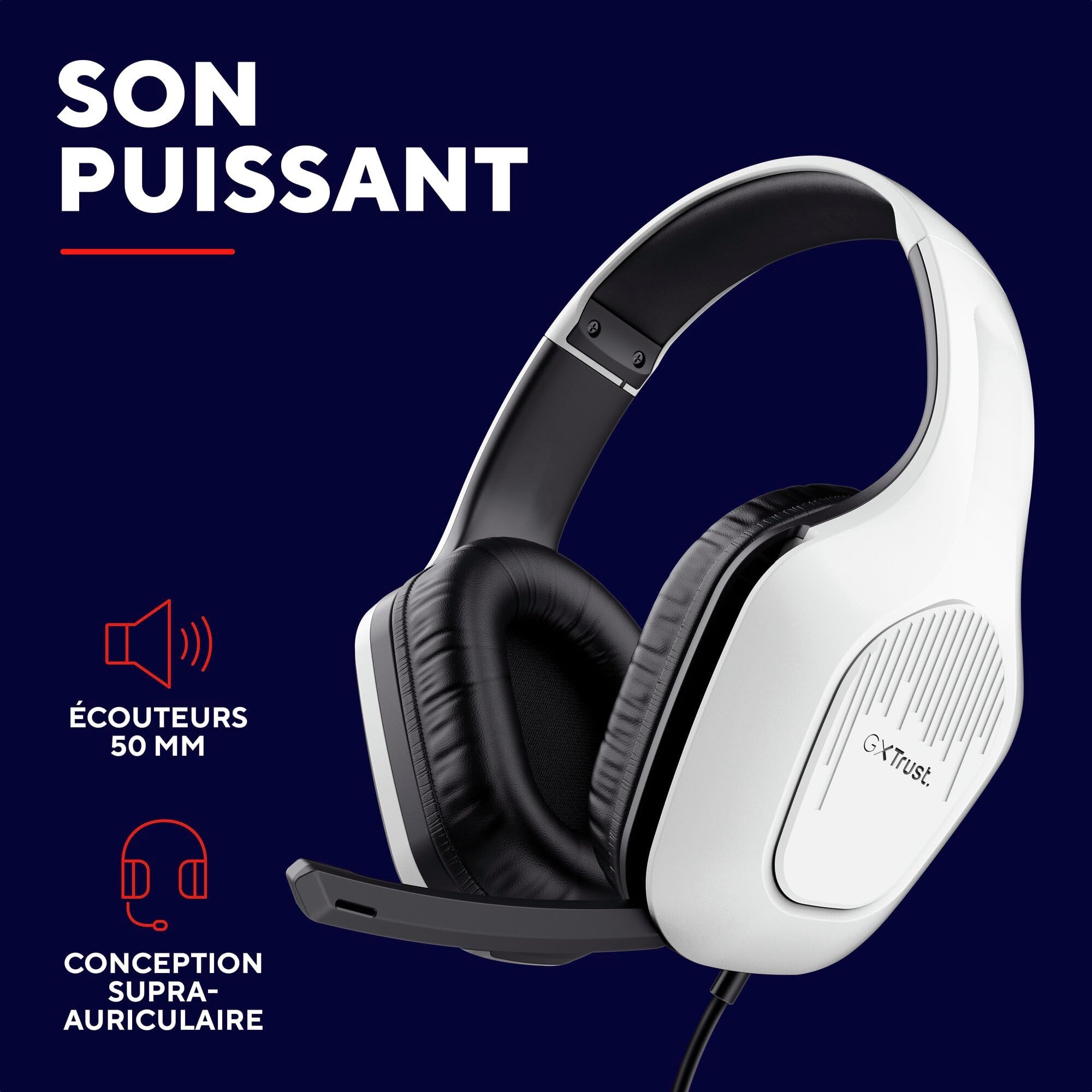 TRUST  Casque gaming ZIROX pour PS5/PS4 - White