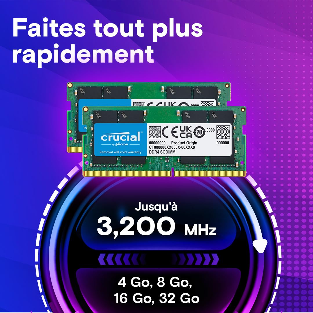 Crucial CT2K16G4SFRA32A module de mémoire 32 Go 2 x 16 Go DDR4 260-pin SO-DIMM