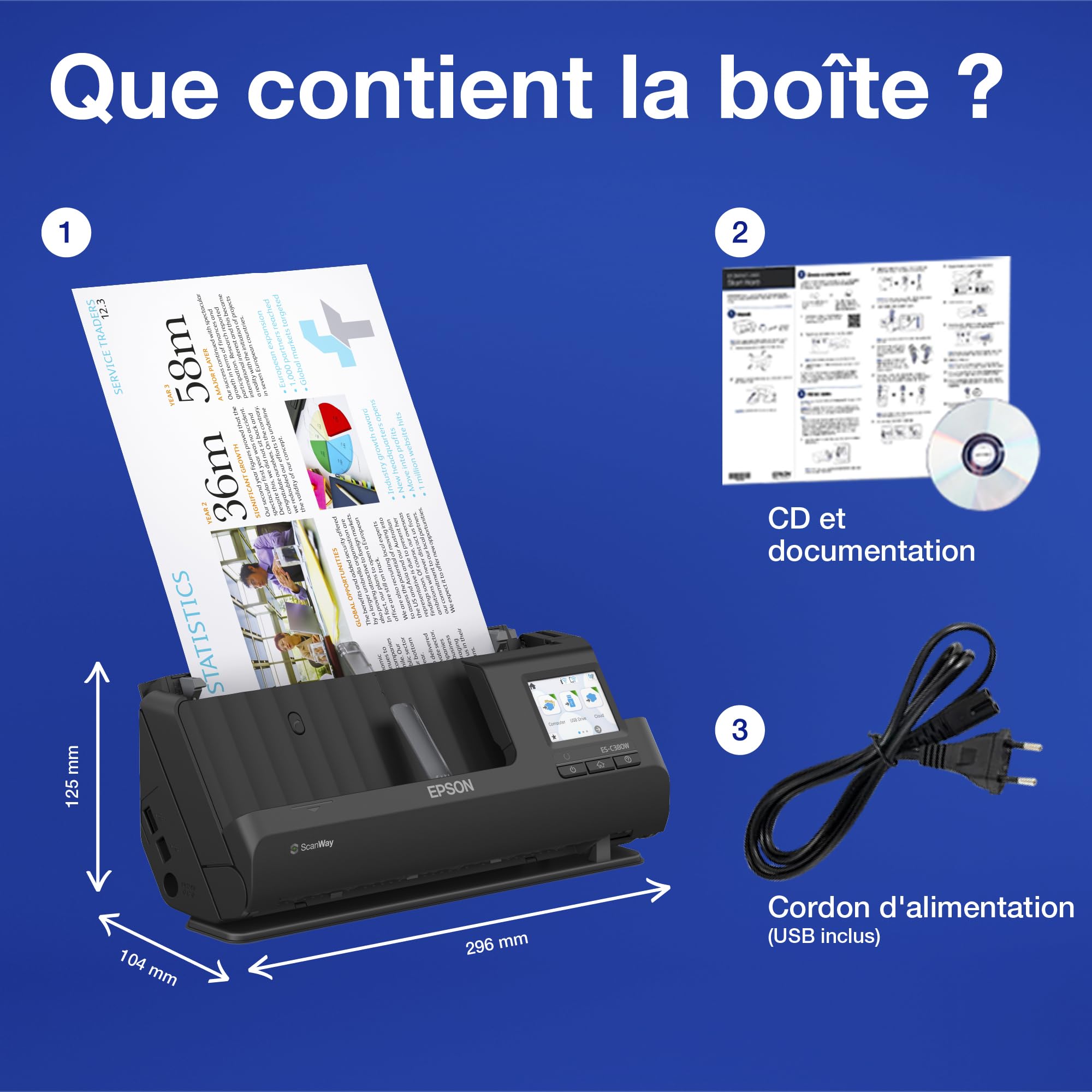 EPSON WorkForce ES-C380W Scanner 30ppm