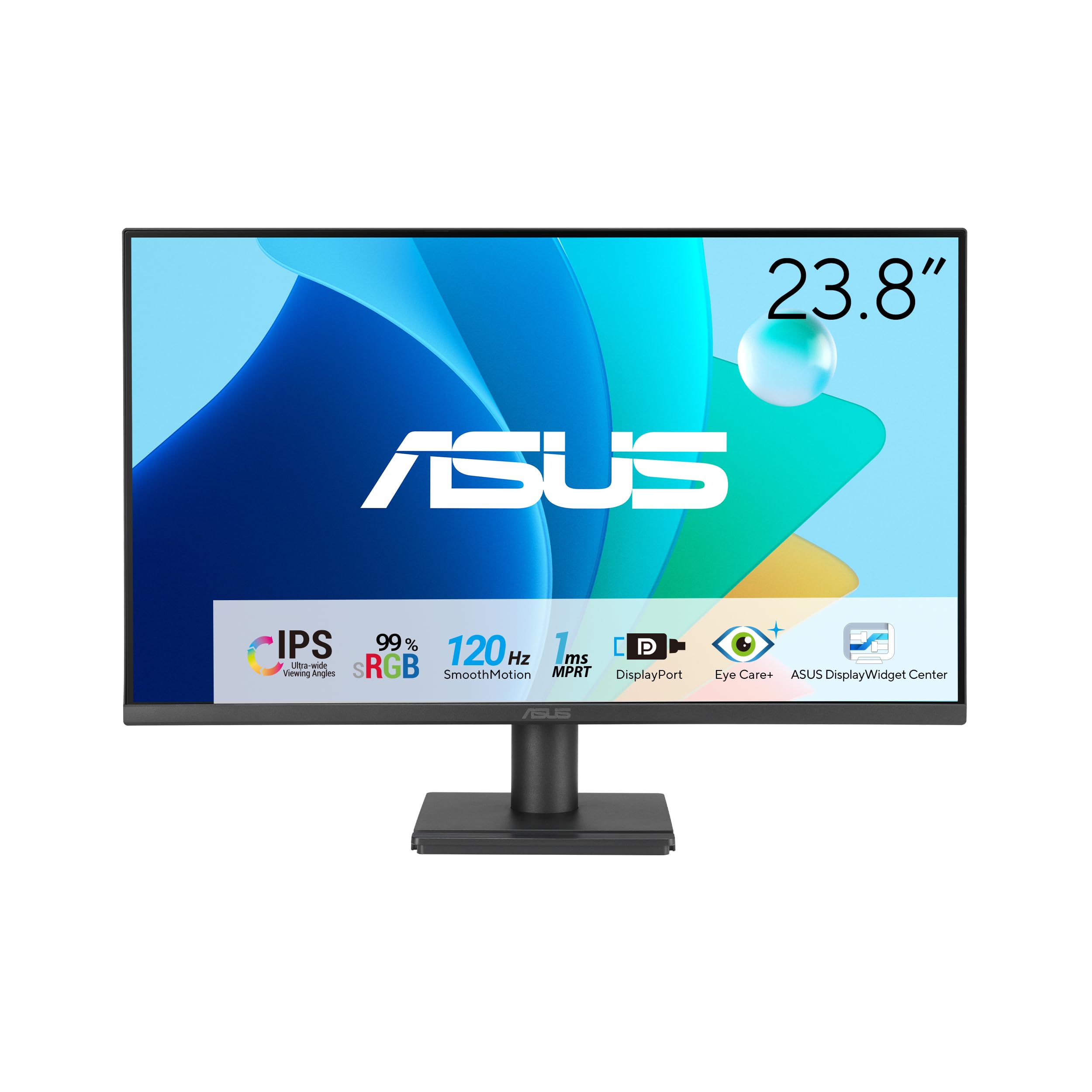 ASUS VA249QG Eye Care Gaming Monitor 23.8p IPS WLED FHD 16:9 120Hz 300cd/m2 1ms D-Sub HDMI DP 2x2W Speakers
