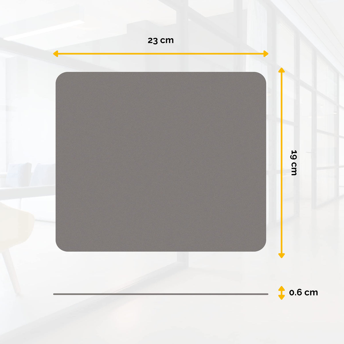 FELLOWES Solid Color Mouse Pad Grey