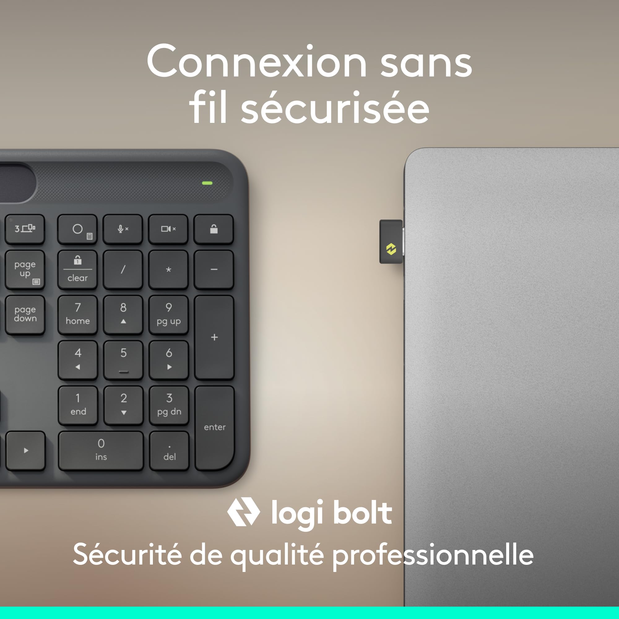 LOGITECH Slim Solar+ for Business - Graphite - (FR)
