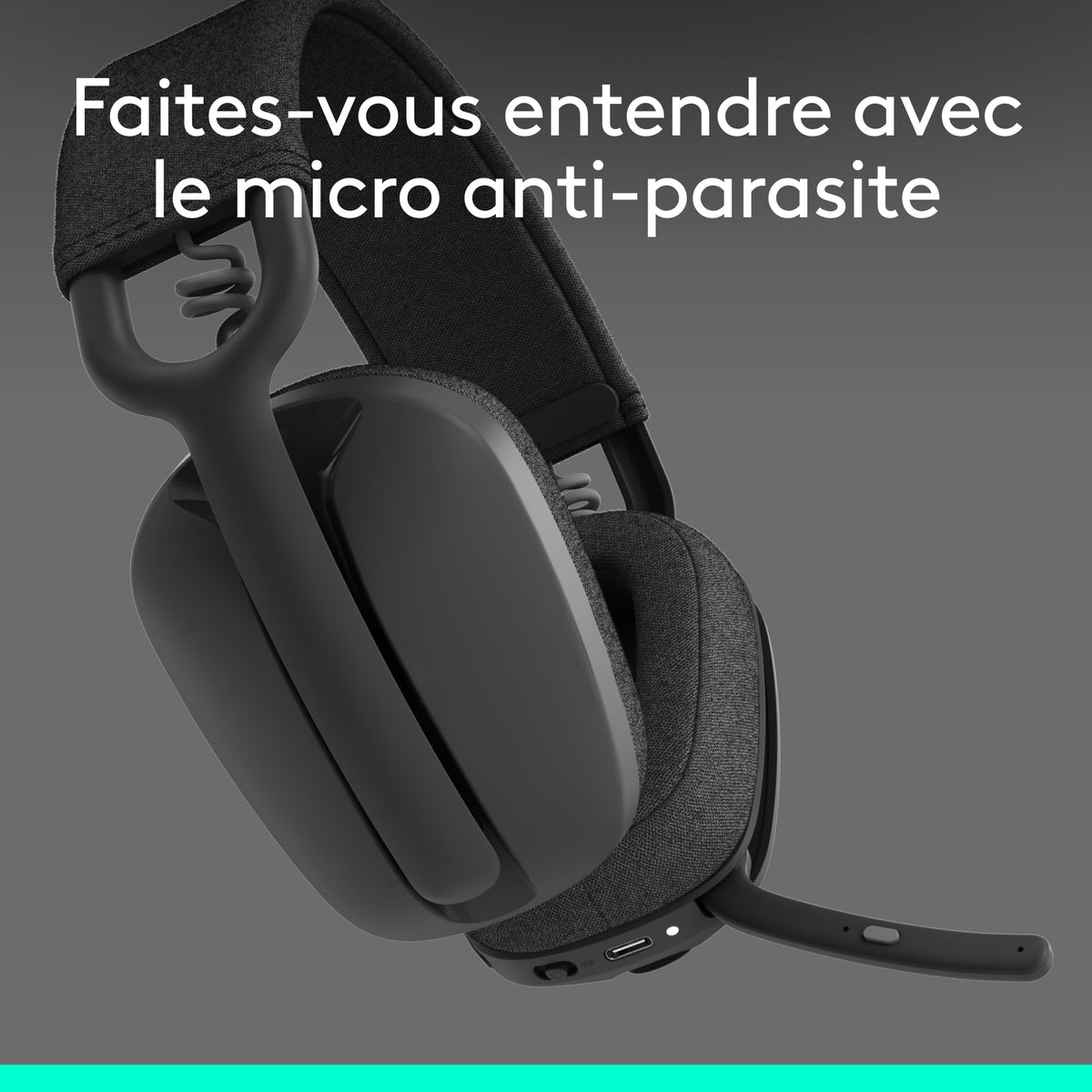 LOGITECH Zone Vibe 100 Headset full size Bluetooth wireless graphite