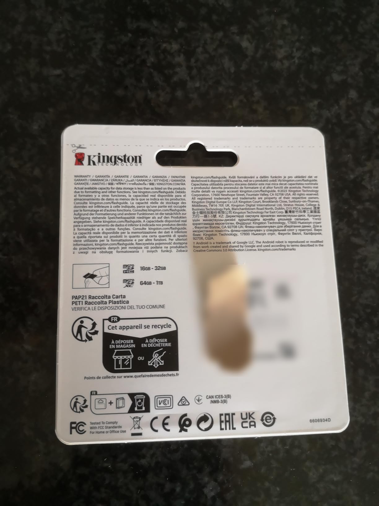 Kingston carte mémoire SDCS2/128GB 128 Go