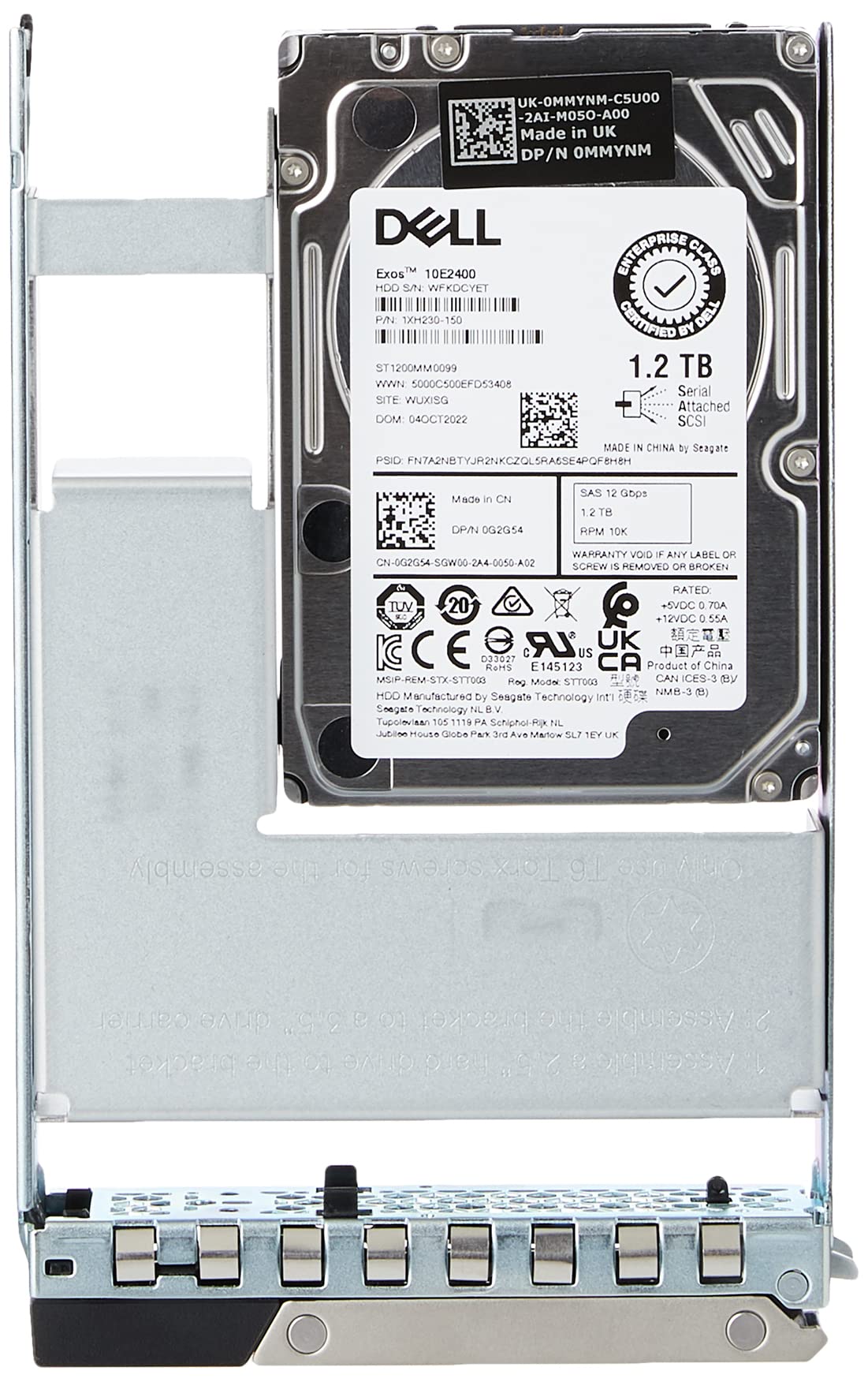 1.2TB 10K RPM SAS 12Gbps 512n 2.5in HP 3
