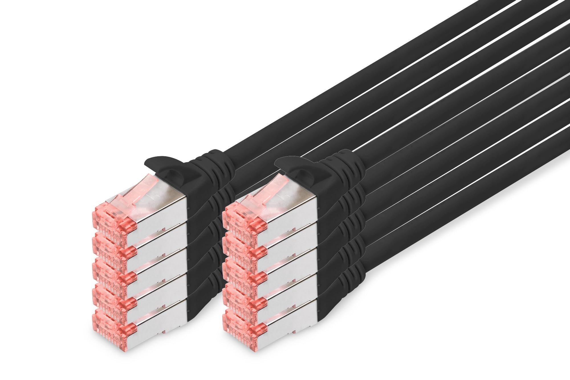 Digitus DK-1644-005-BL-10 câble de réseau Noir 0,5 m Cat6 S/FTP (S-STP)