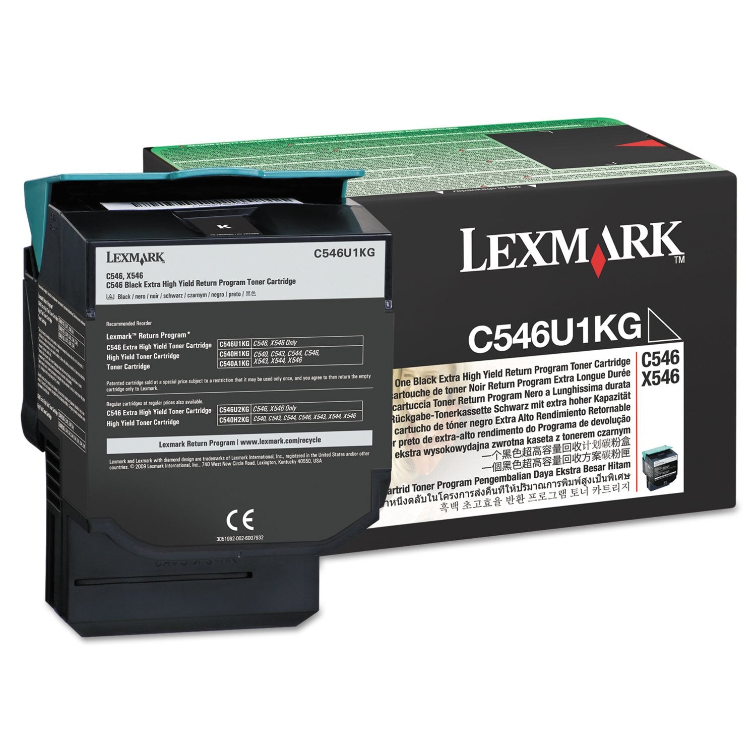 Toner LEXMARK C546U1KG C546 X546 - Noir