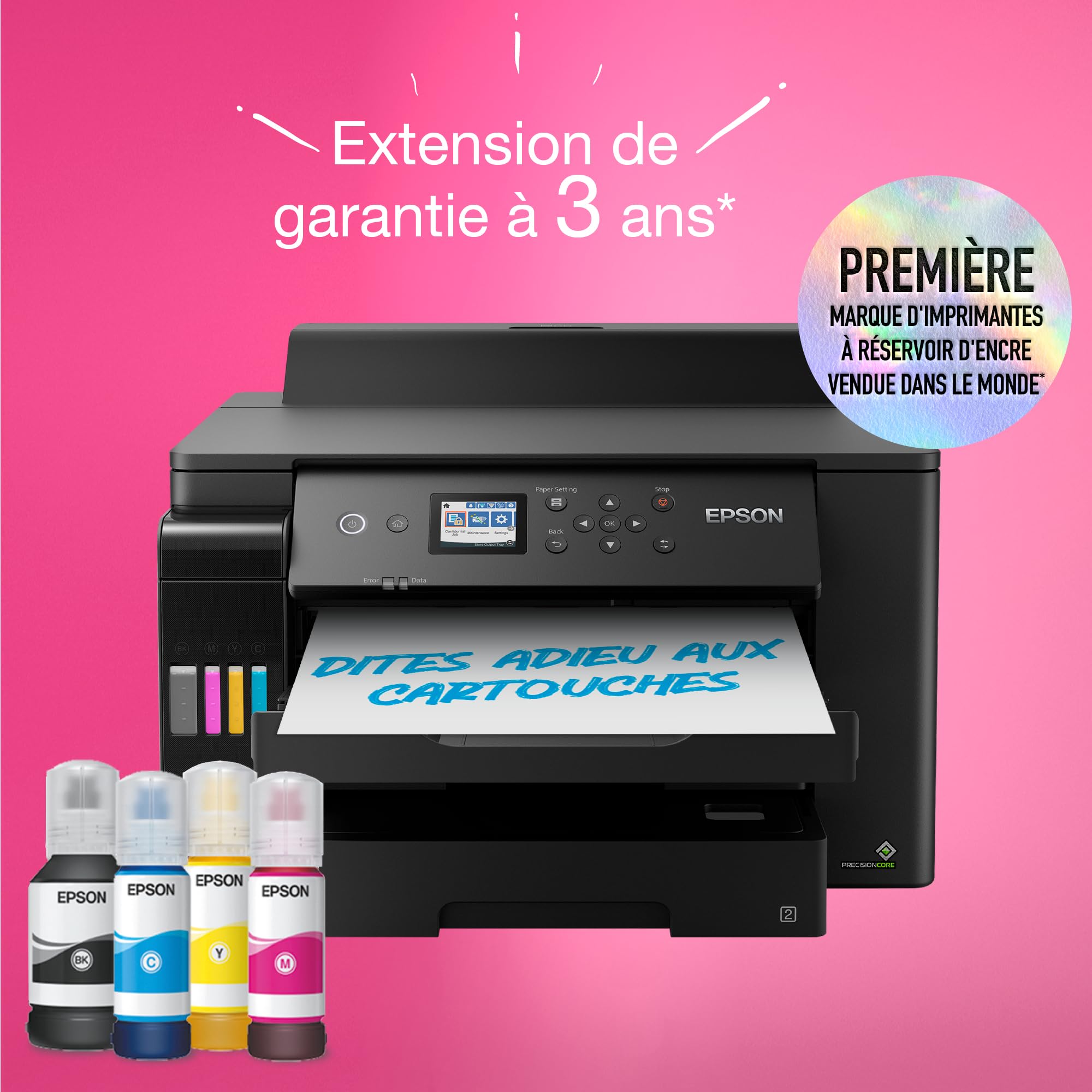 EPSON EcoTank ET-16150 Printer colour Duplex ink-jet A3 4800x1200dpi 25ppm mono/25ppm colour 550 sheets USB LAN Wi-Fi black