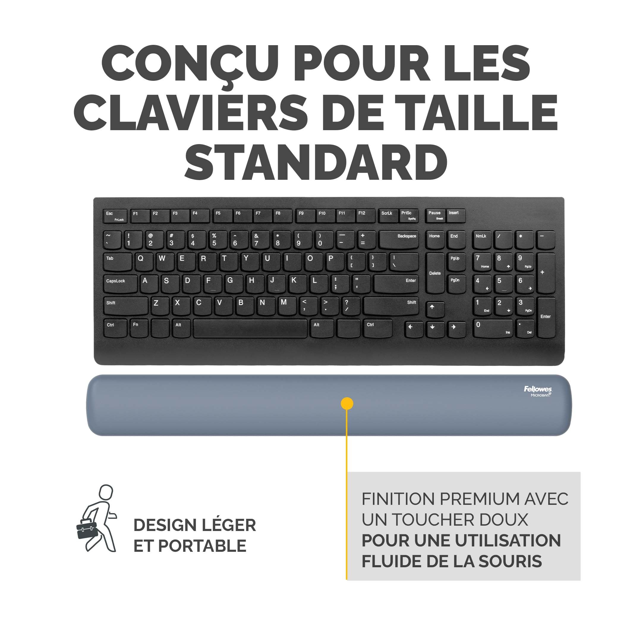 FELLOWES Repose-poignets clavier Breyta - Sauge