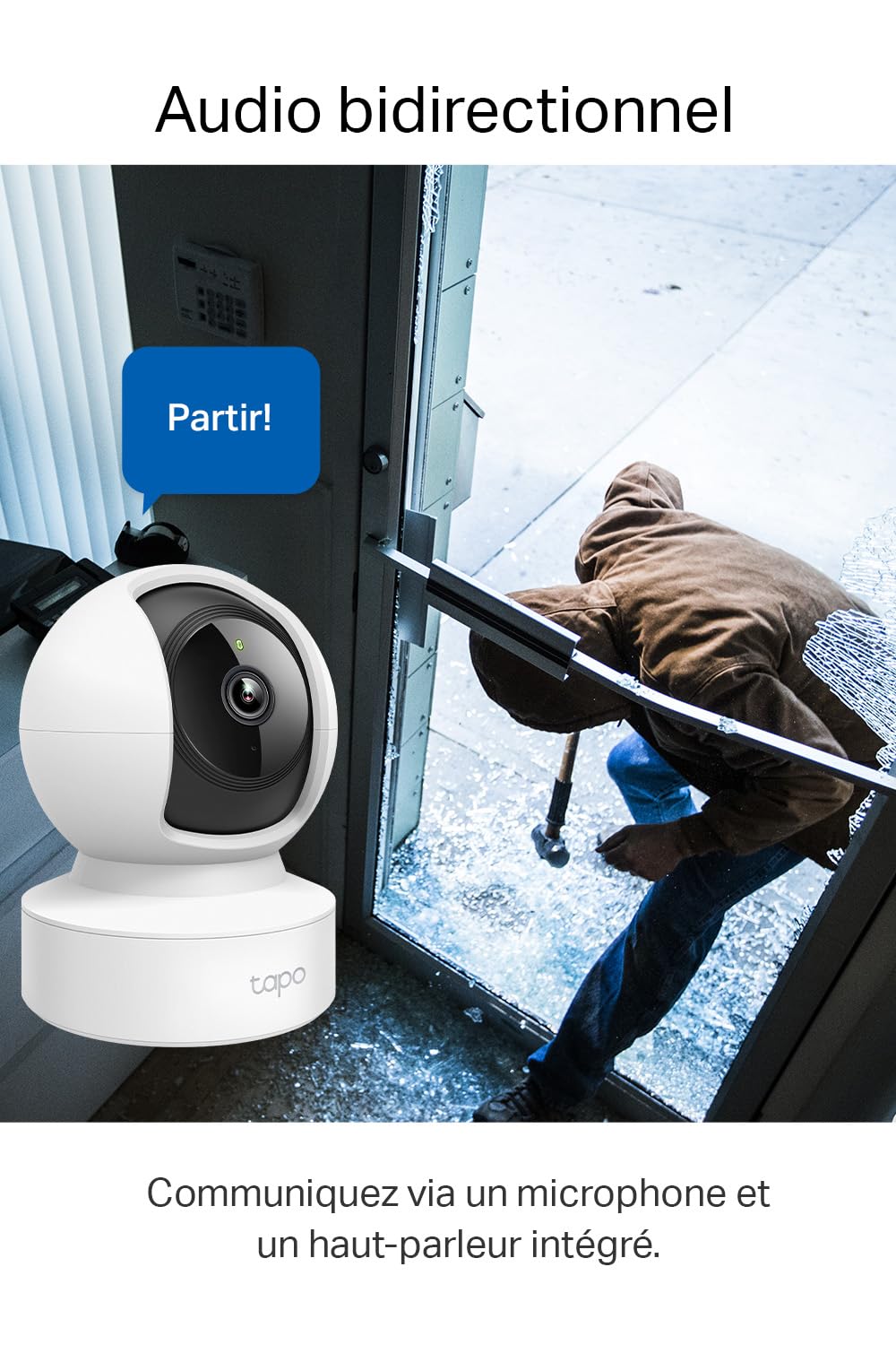 TP-LINK TAPO C212 Pan/Tilt Home Security Wi-Fi Camera 360/114deg 2K 3MP white