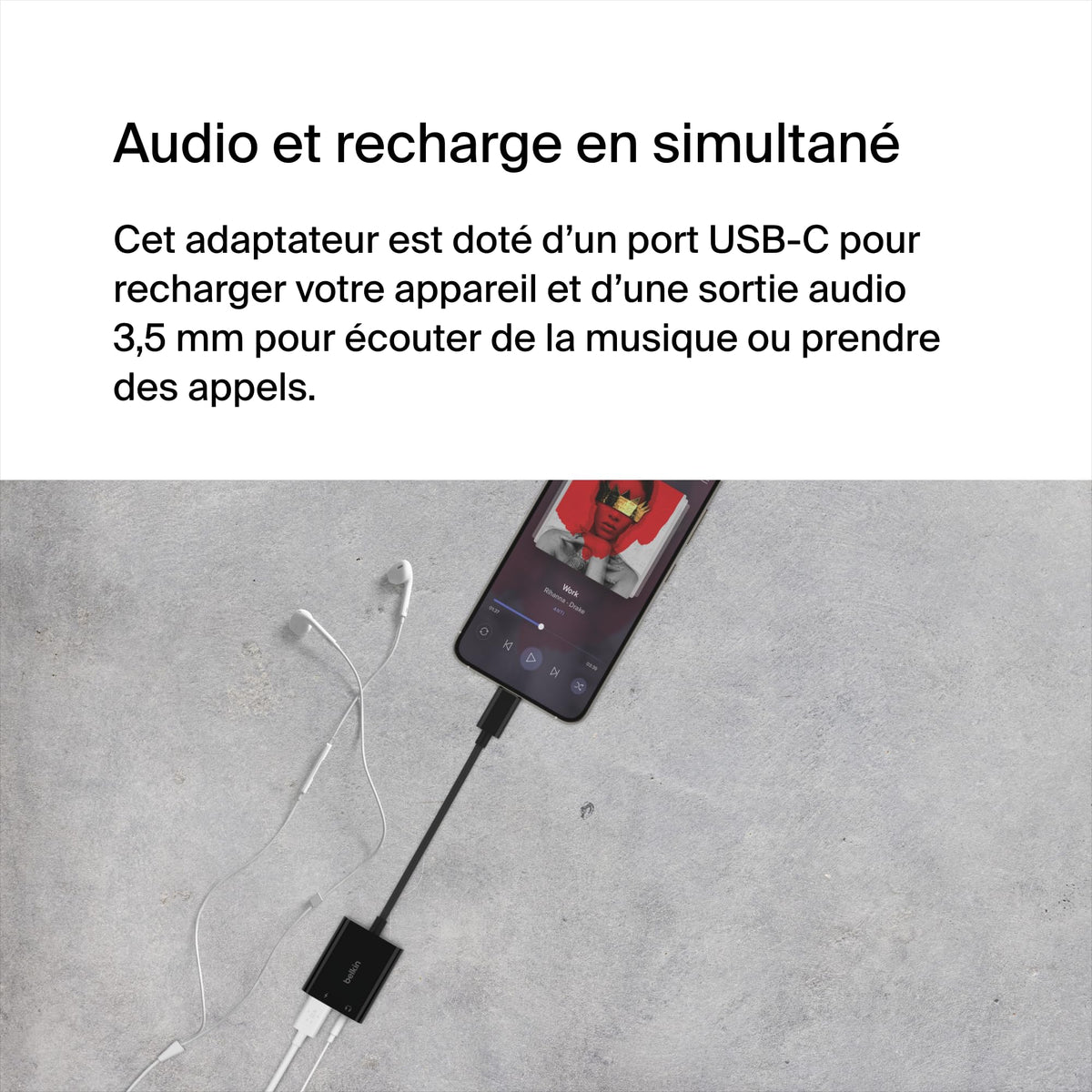 BELKIN adaptateur USB-C vers USB-C et Jack