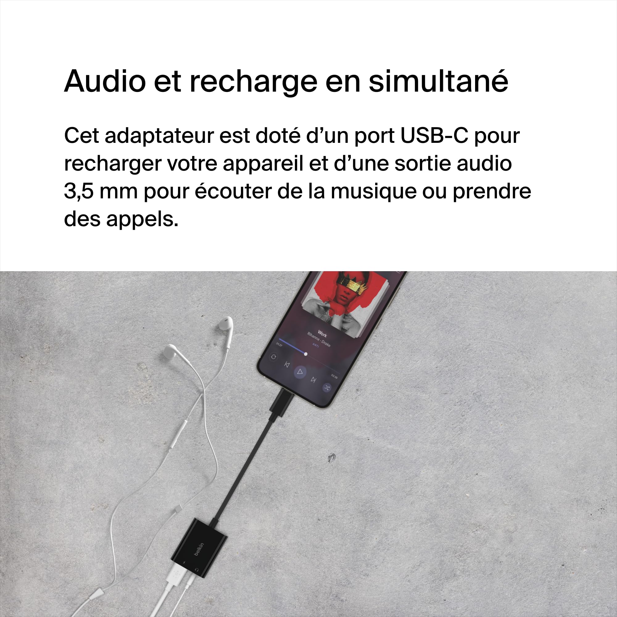 BELKIN adaptateur USB-C vers USB-C et Jack