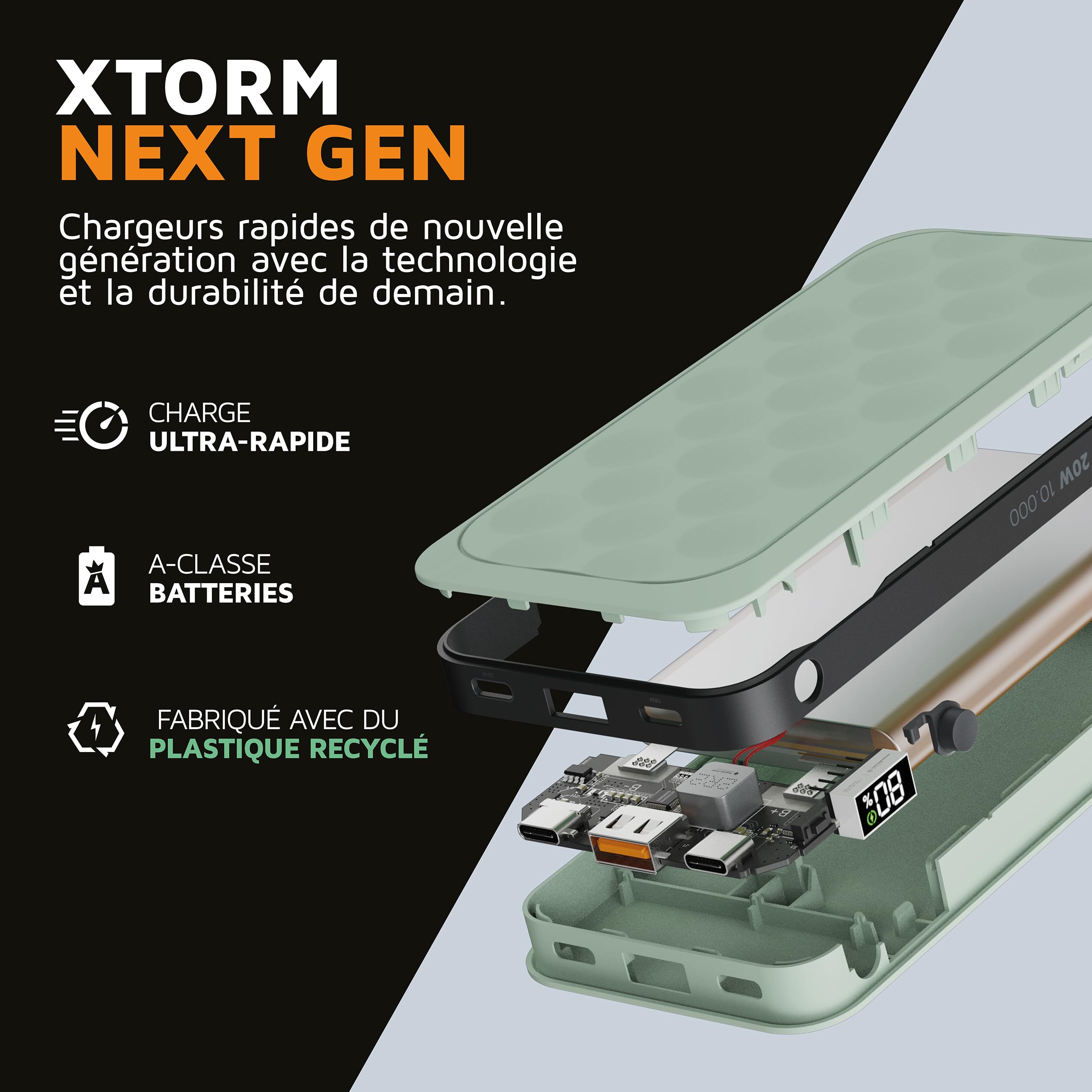 XTORM Batterie externe FS5103 20 W, vert sauge