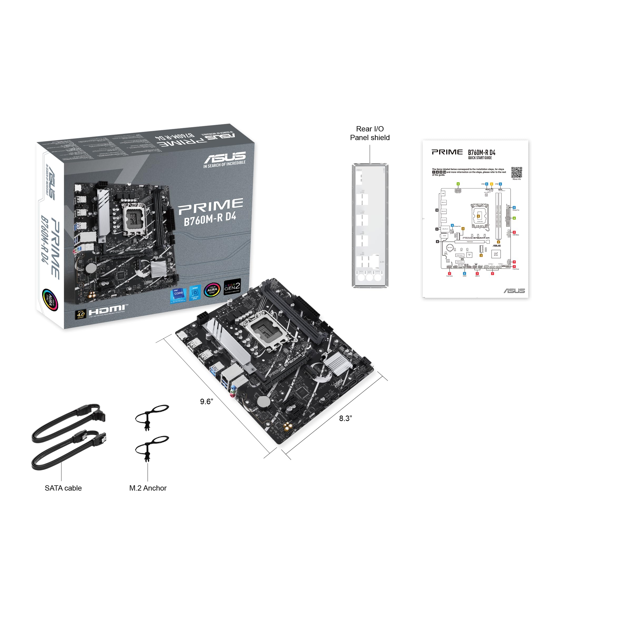 ASUS PRIME B760M-R D4 LGA1700 2xDDR4 4xSATA 2xM.2