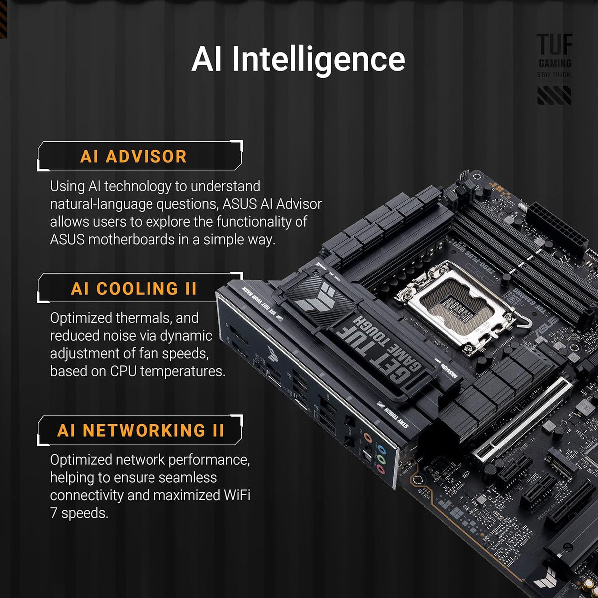 ASUS TUF GAMING Z890-PLUS WIFI LGA1851 DDR5 ATX MB