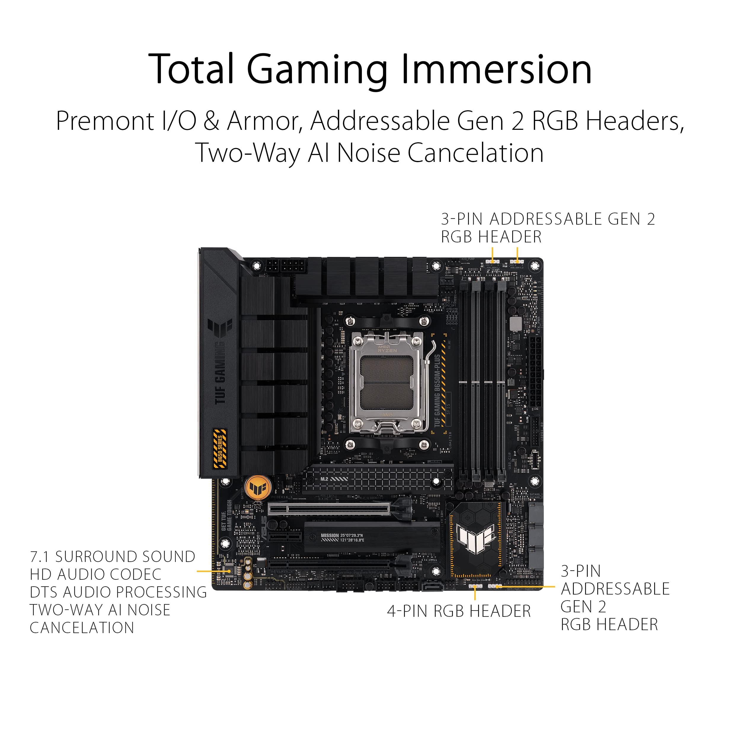ASUS TUF GAMING B650M-PLUS AM5 DDR5 mATX MB