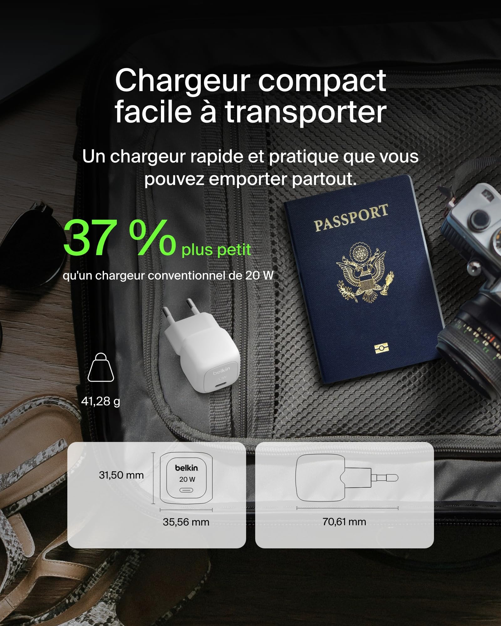 BELKIN 20W USB PD Wall Charger with PPS WHT
