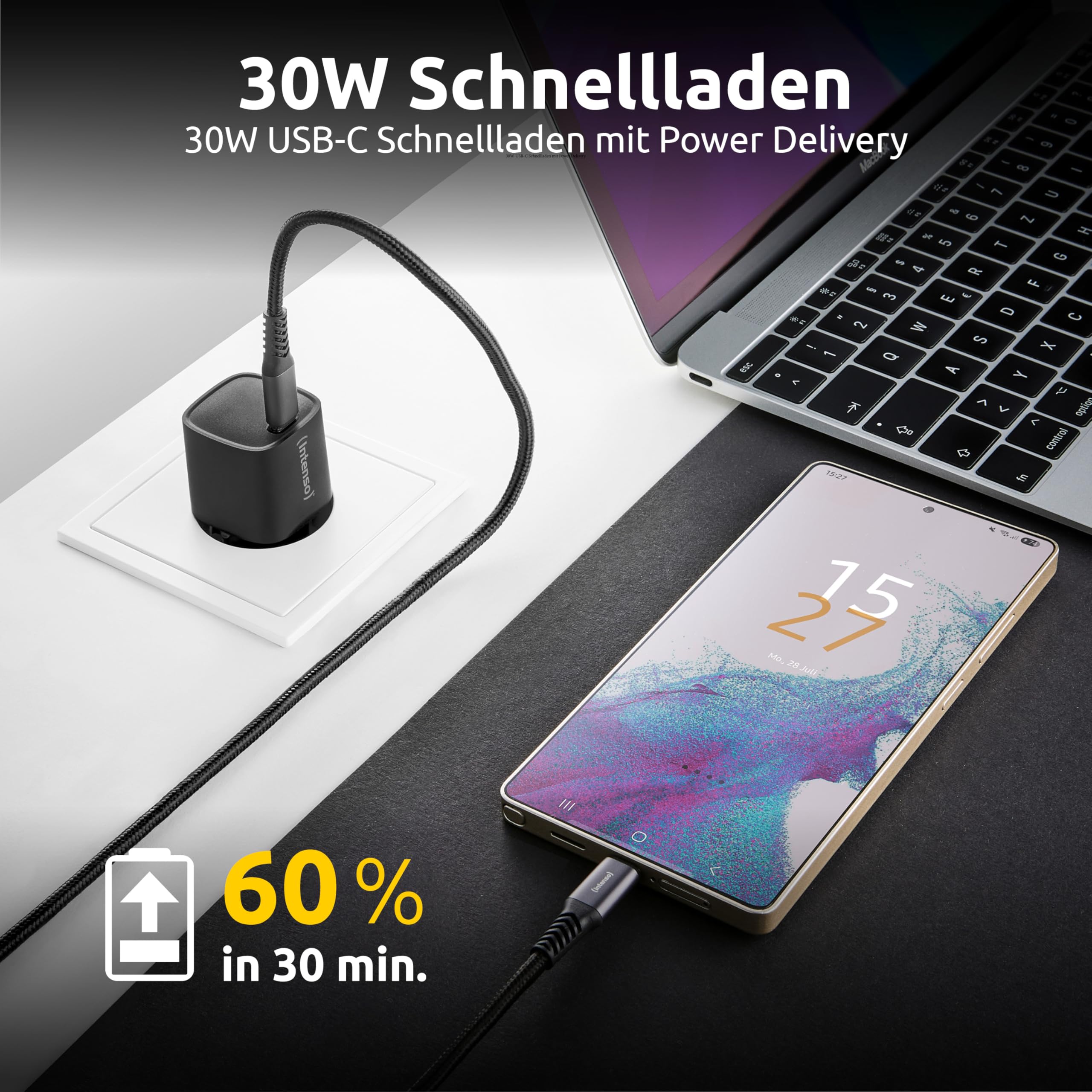 INTENSO CHARGEUR SECTEUR USB TYPE C 30 W GaN - NOIR